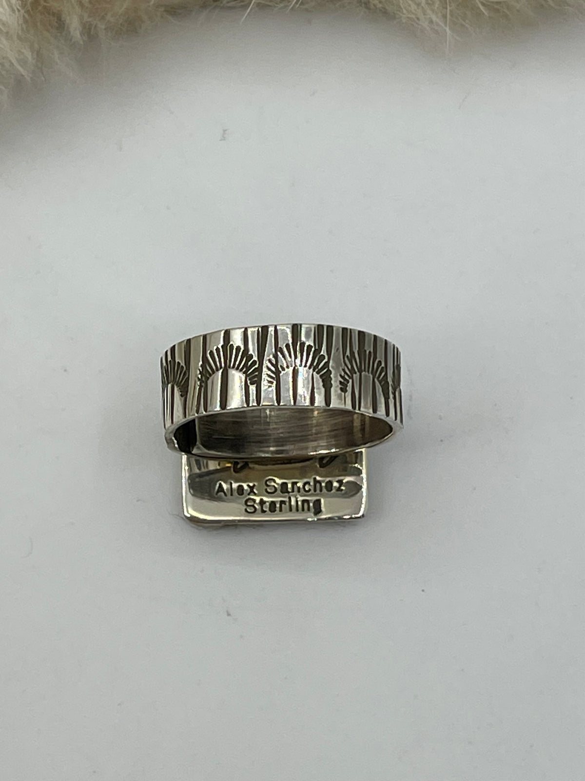 Adjustable 7.0-9.0 Dragonfly Mini Petroglyph Ring Adjustable by Alex Sanchez