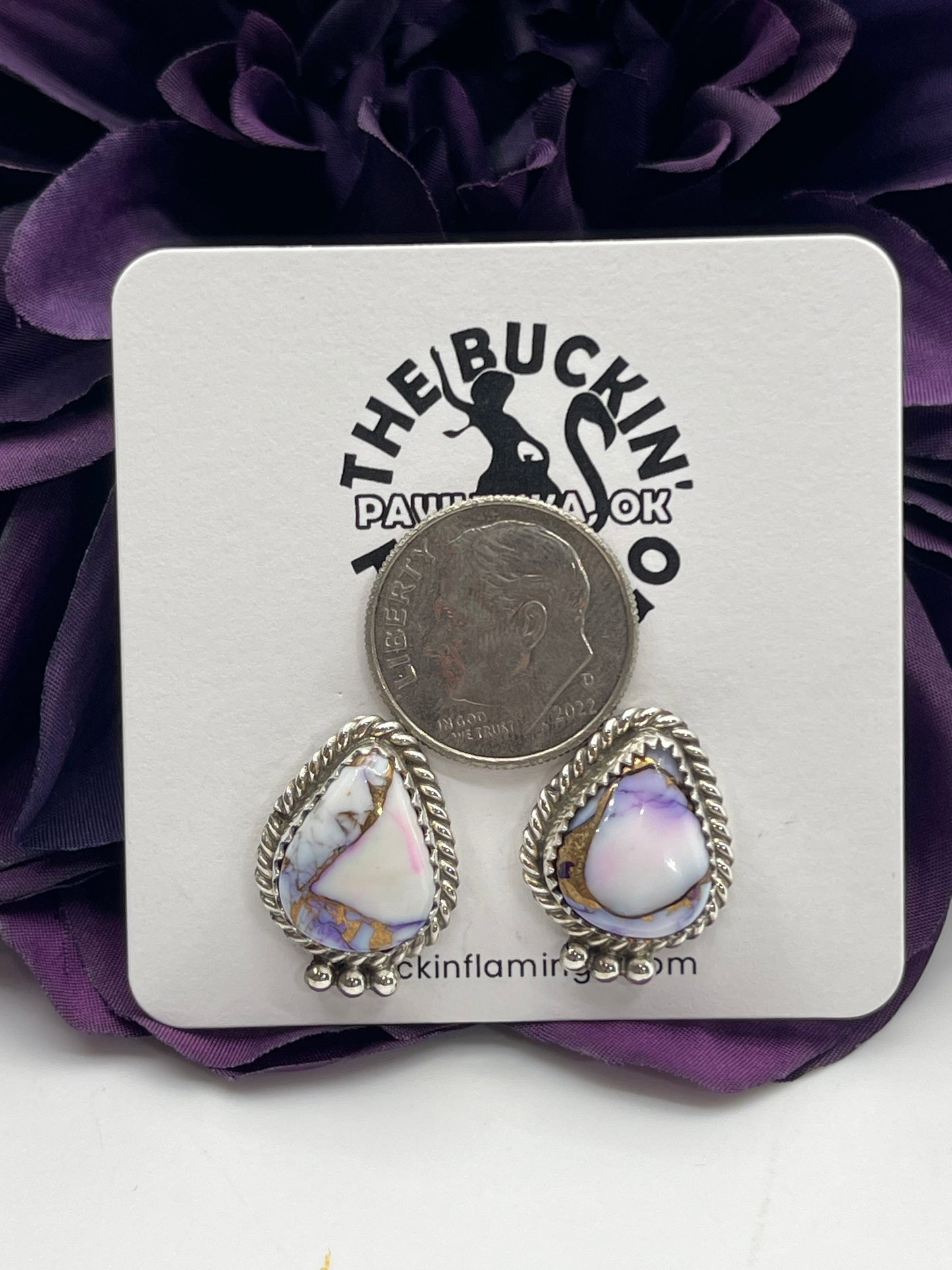 Lavender Dahlia Earrings by Trish Largo