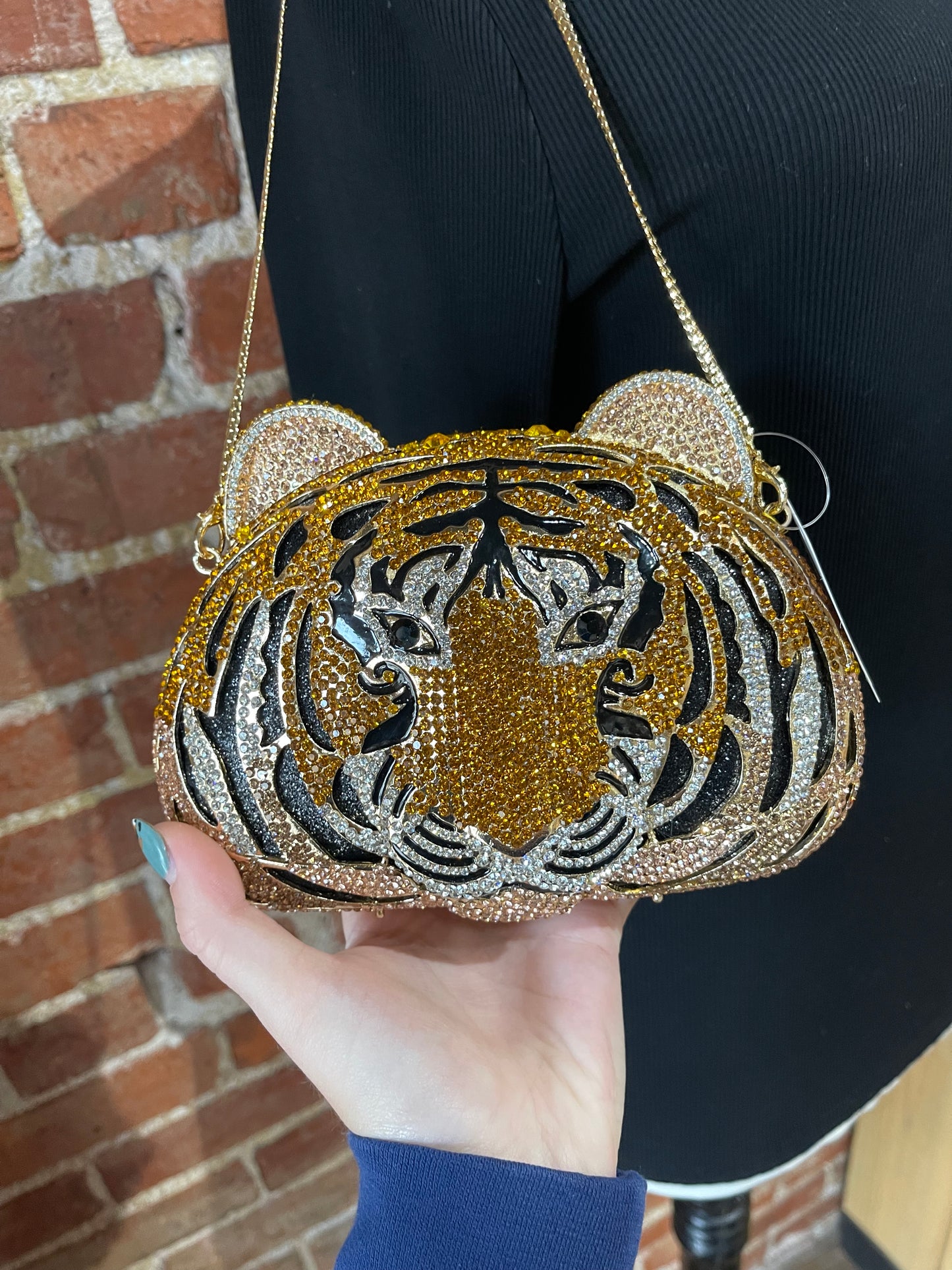 Bedazzled Tiger Head Purse