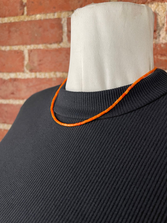 16" Orange Coral Beaded Necklace