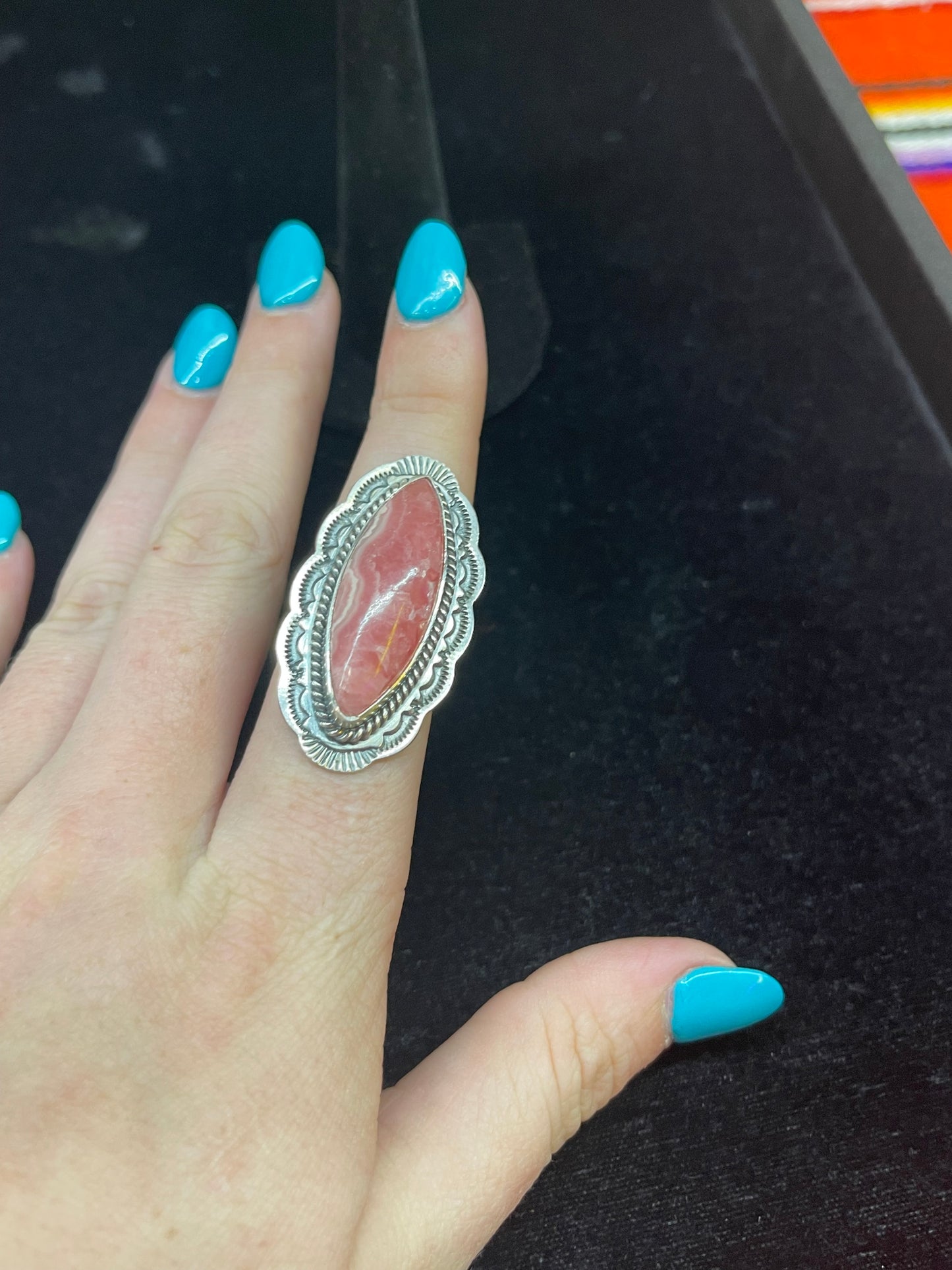 7.0 Rhodochrosite Ring