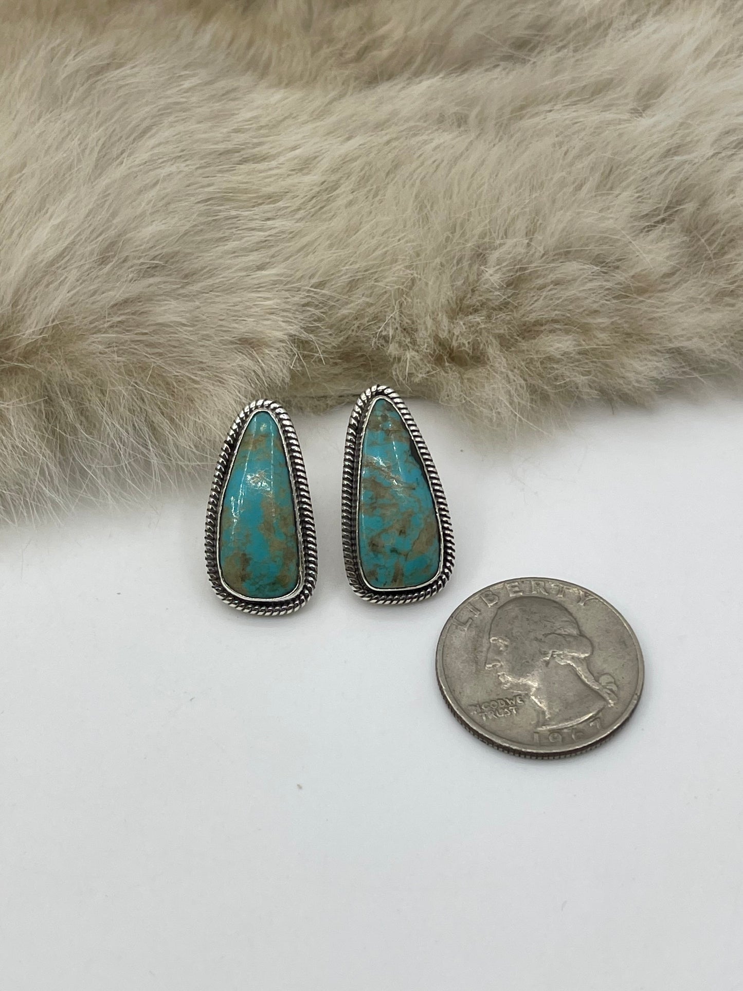 Kingman Turquoise Post Earrings