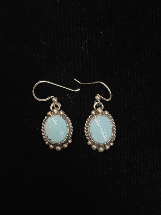 Golden Hills Turquoise Dangle Earrings by Donovan Skeet, Navajo