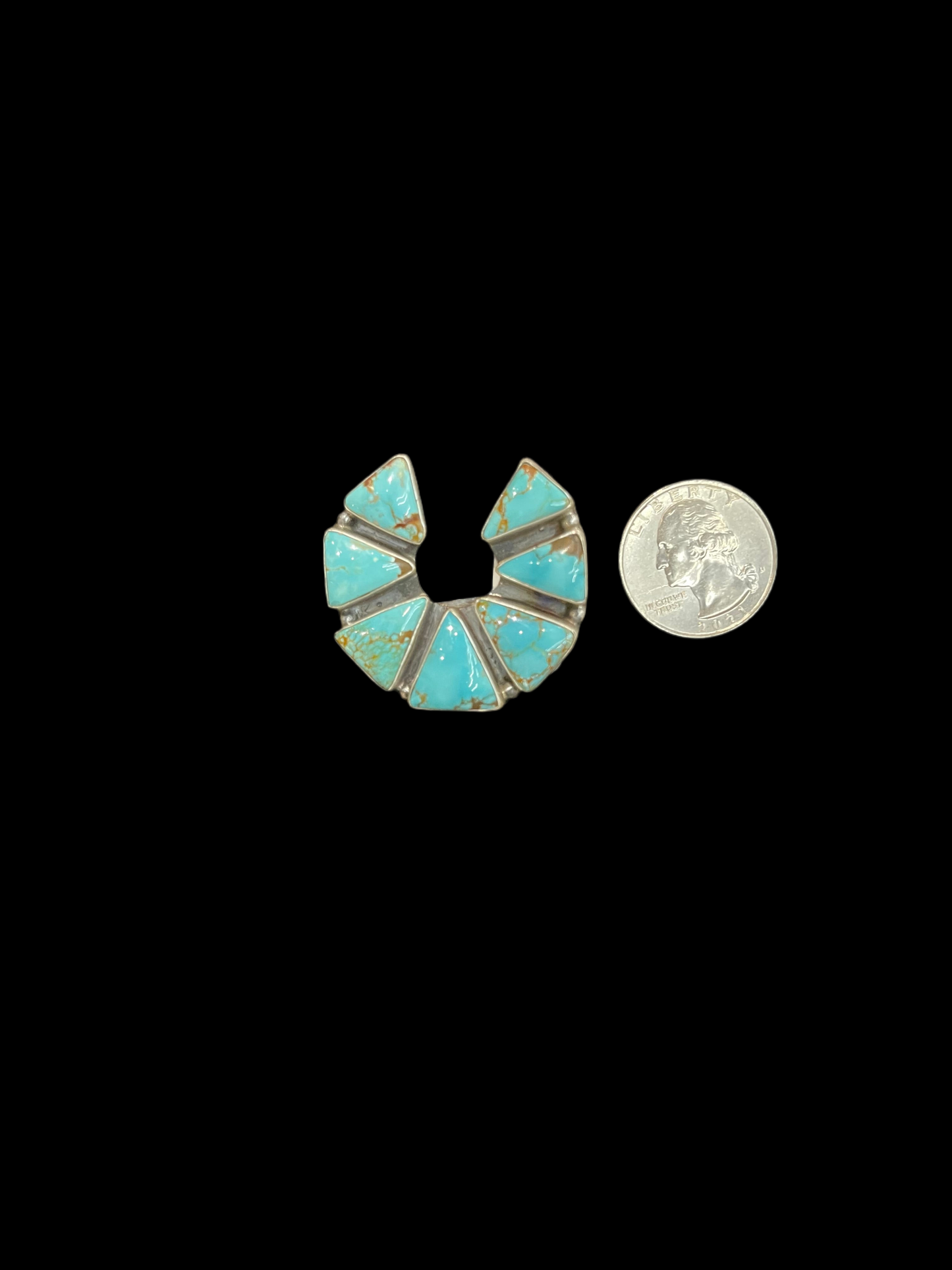 Adjustable 7.0 to 10.0 Number 8 Turquoise Ring by Elouise Kee, Navajo