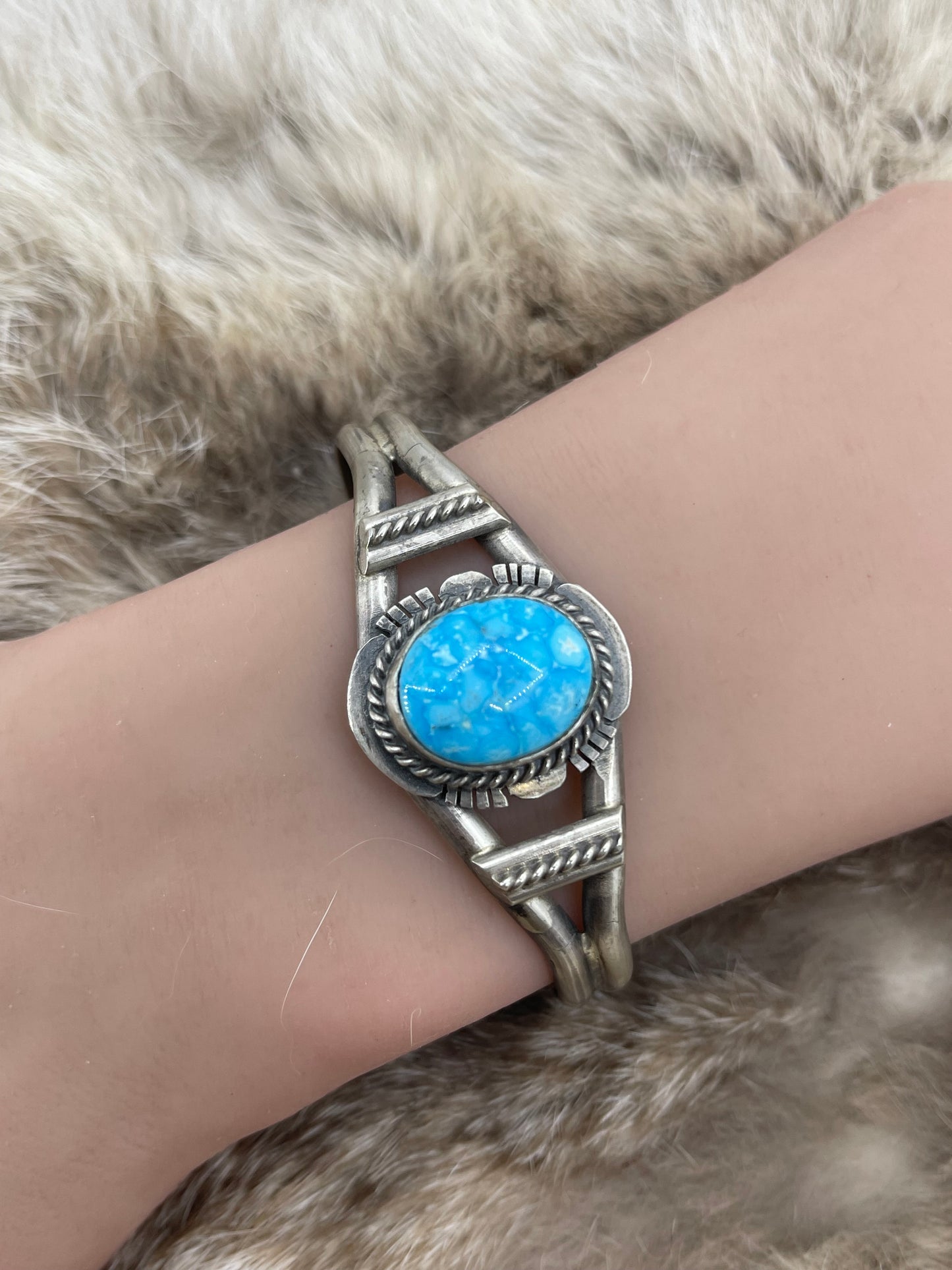 White Water Turquoise by John Nelson, Navajo 5.5" - 7.25"