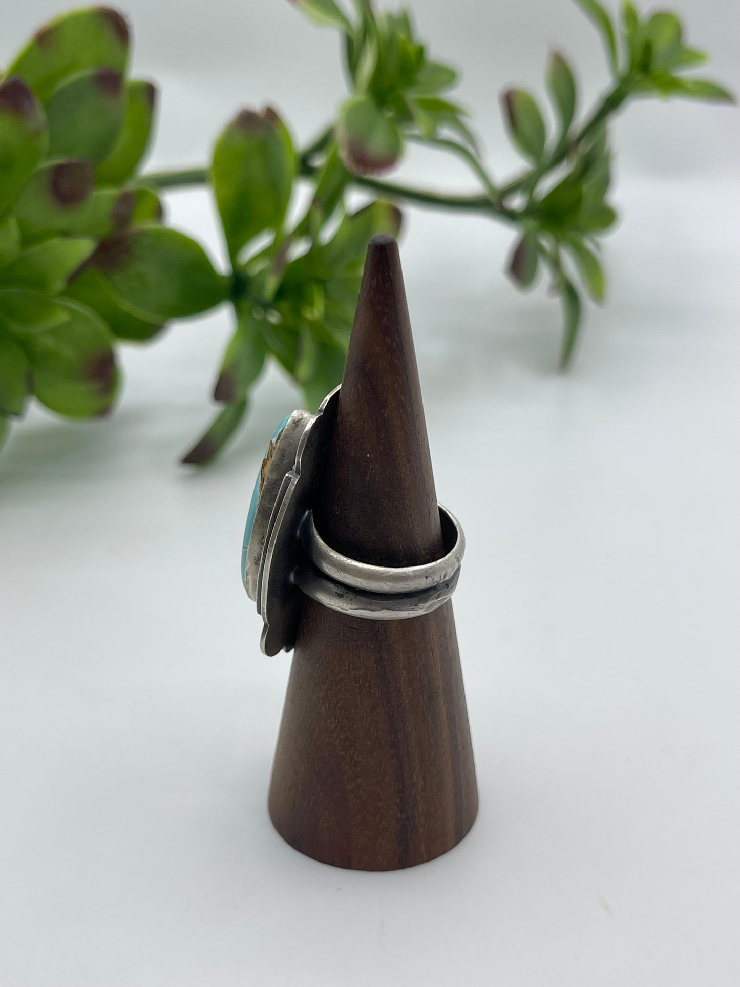 8.0 Teardrop #8 Turquoise Ring