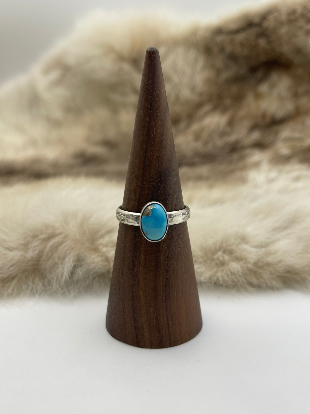 9.5 Golden Hills Turquoise Ring by Theresa Smith, Navajo