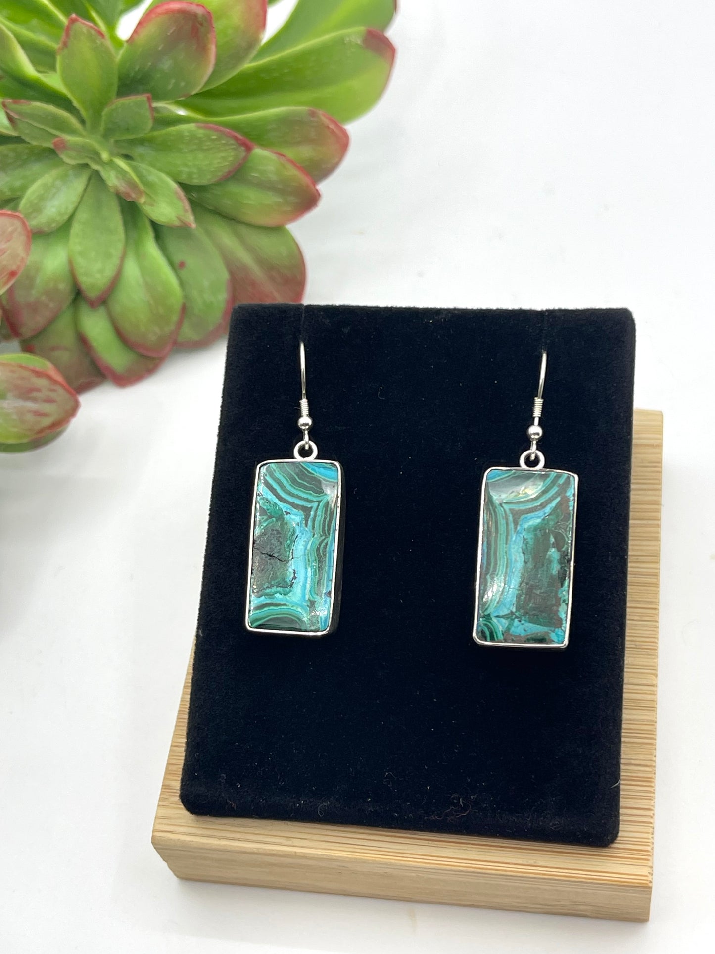 Malachite Slab Earrings