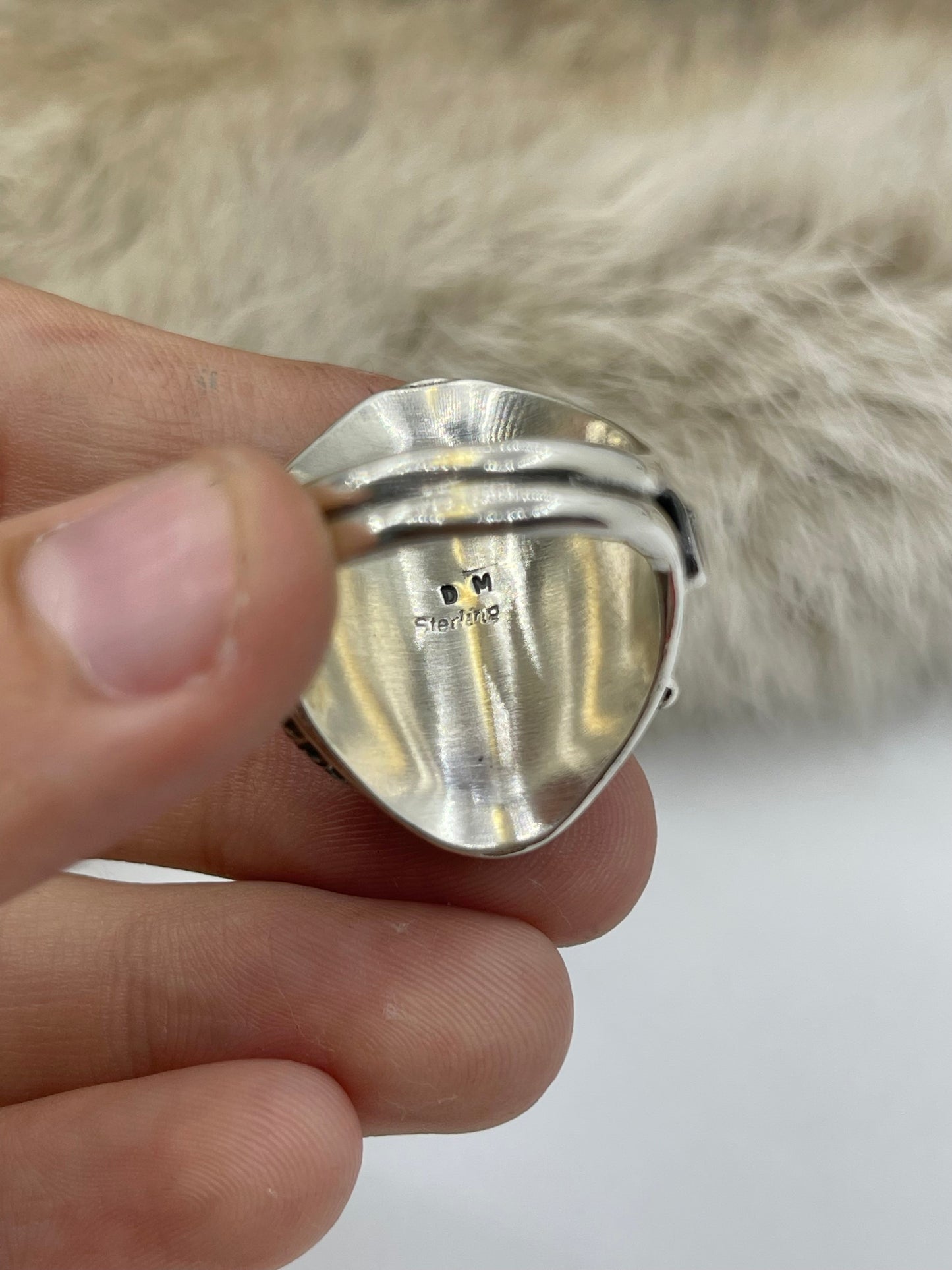 10.0 Turquoise Ring by Darrell Morgan, Navajo