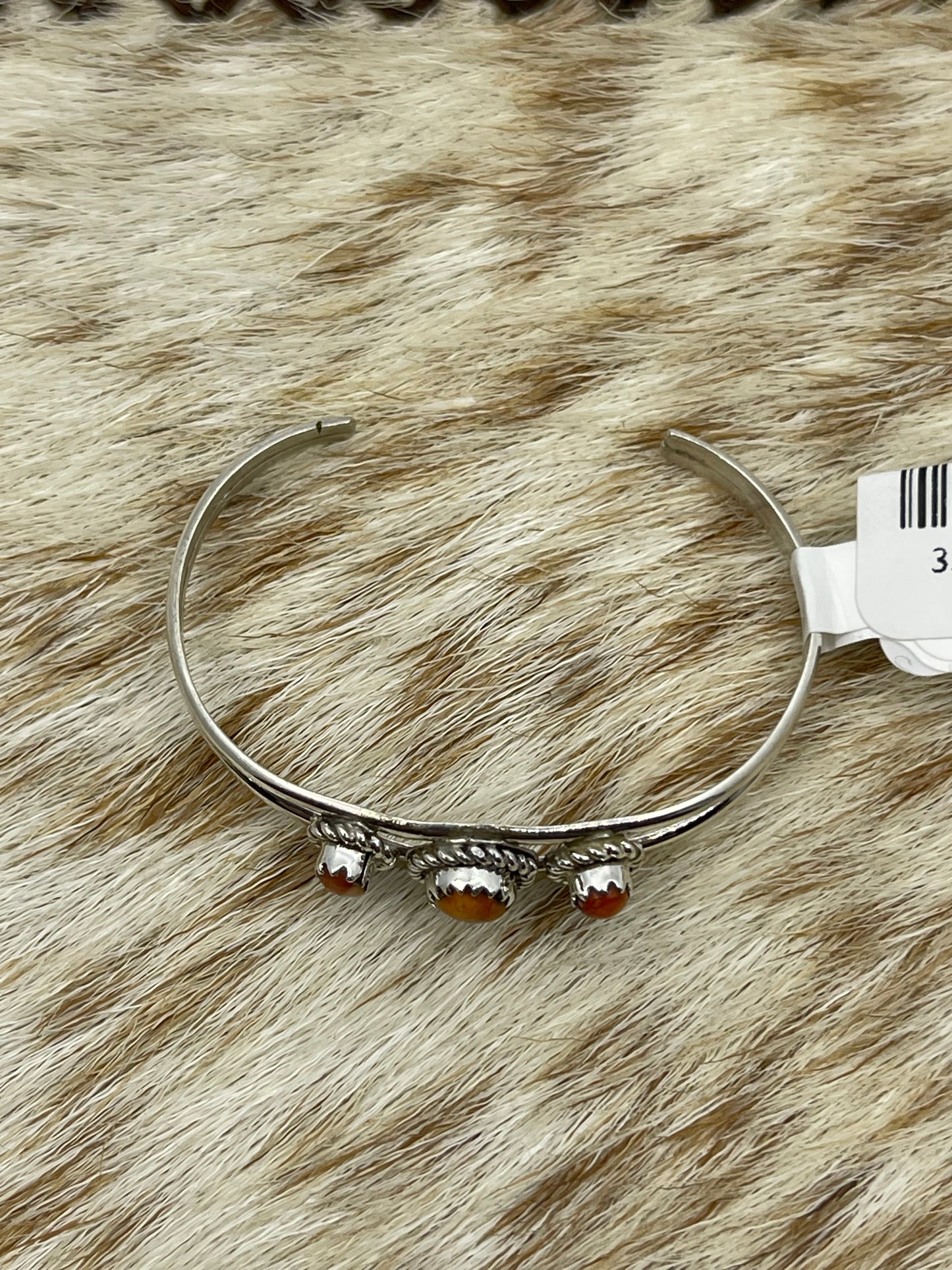 Orange Spiny Oyster Baby Bracelet by Judy Lincoln, Navajo