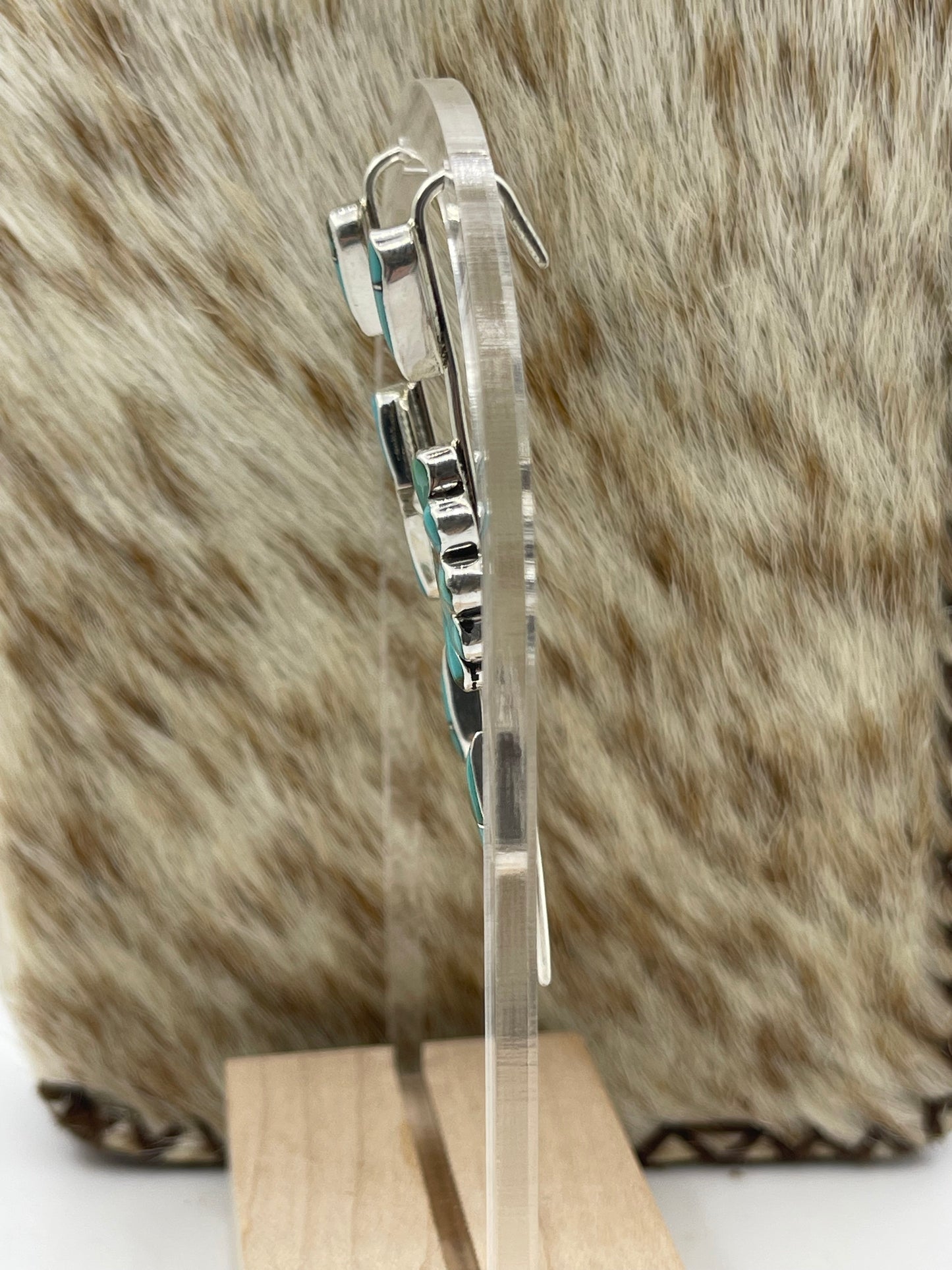 Turquoise Ear Threader by Velda Nastacio, Zuni