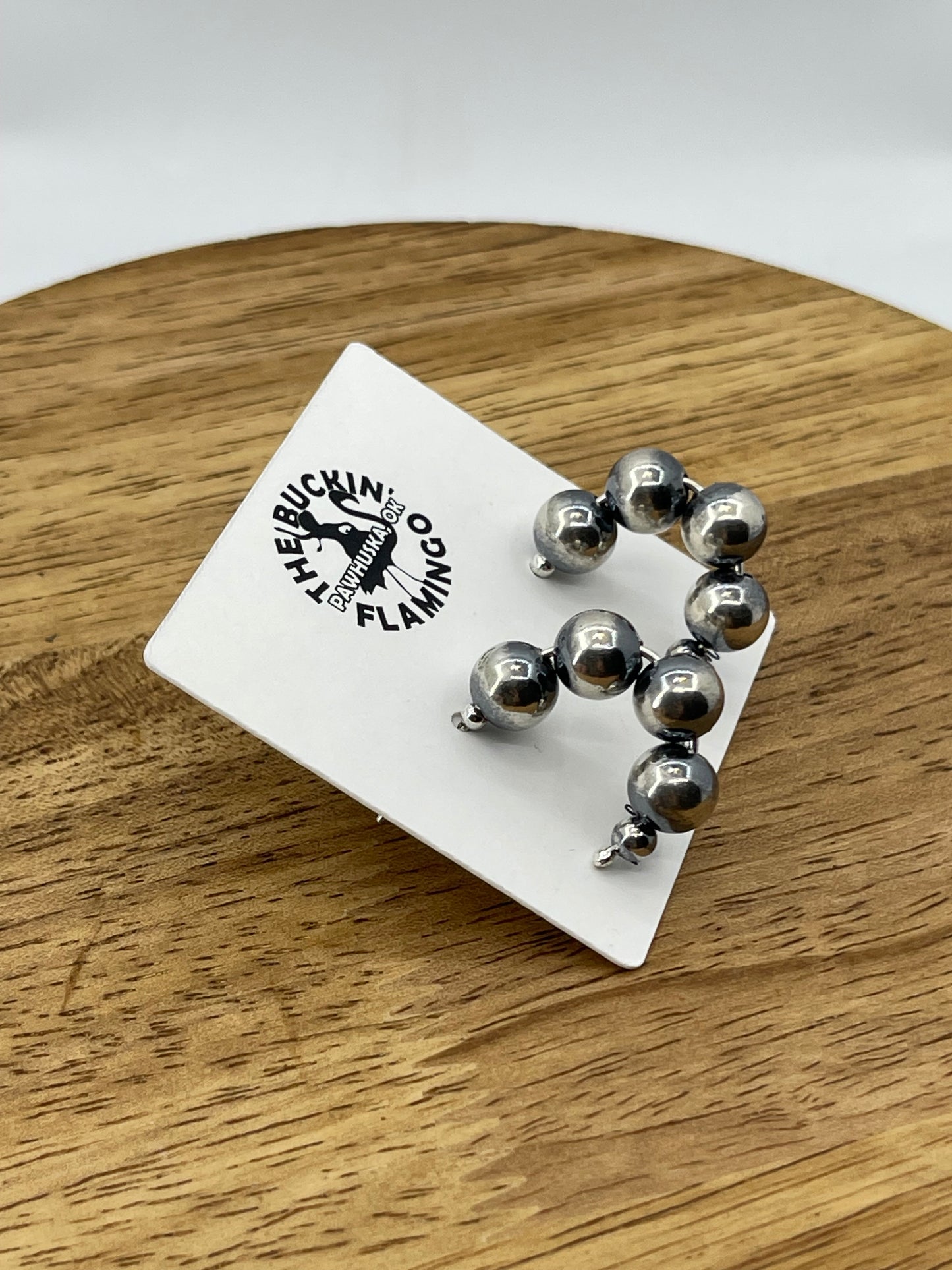 8mm Navajo Post Hoop Earrings