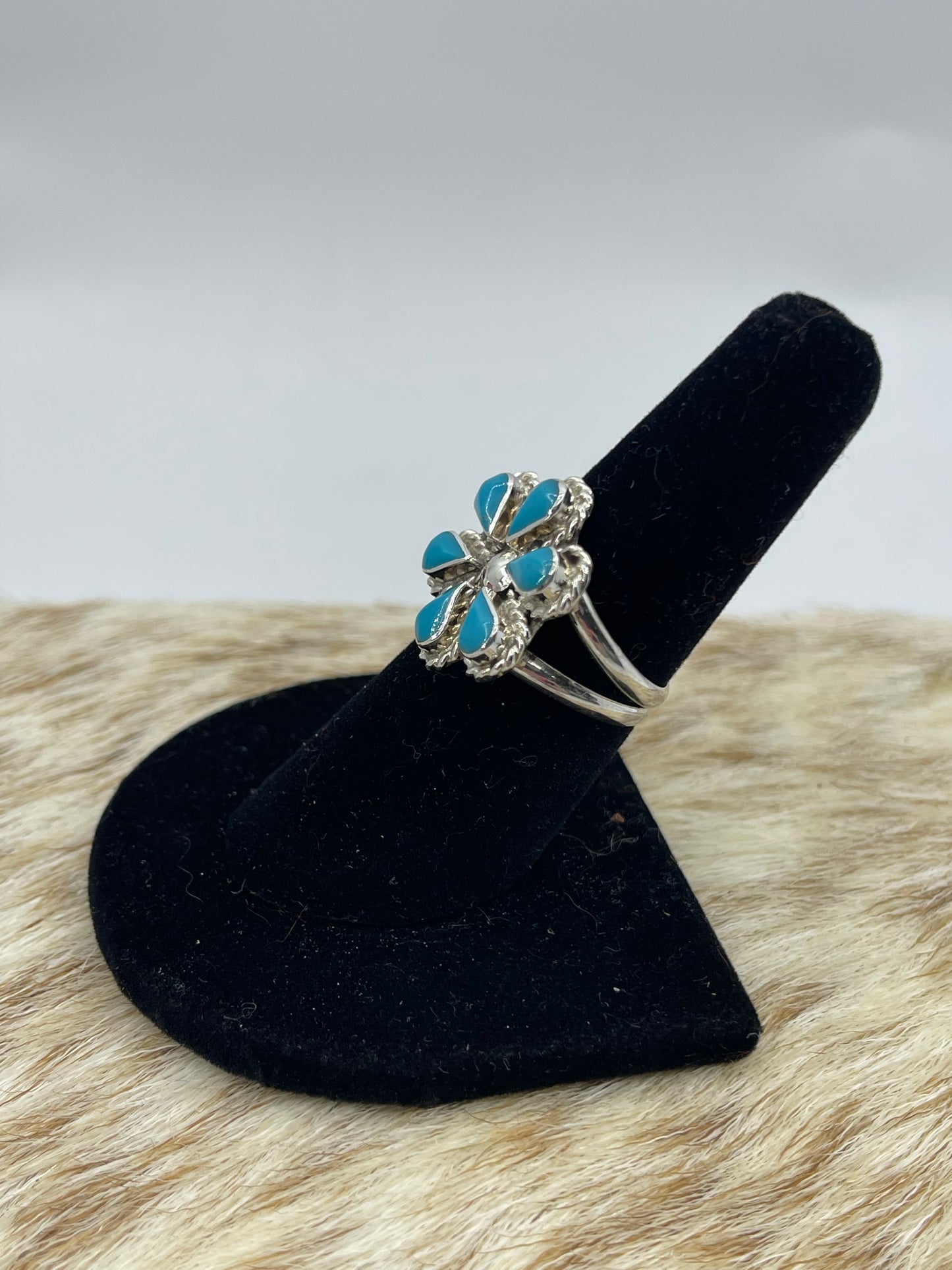 Flower Ring by Gina Dosedo, Zuni
