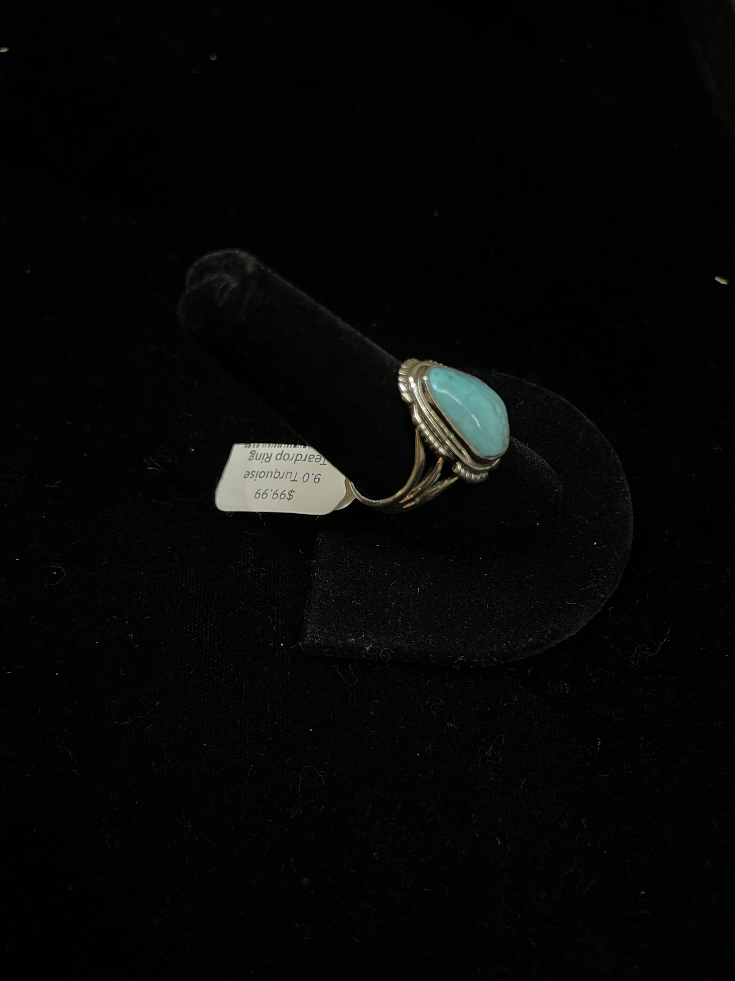 9.0 Turquoise Teardrop Ring