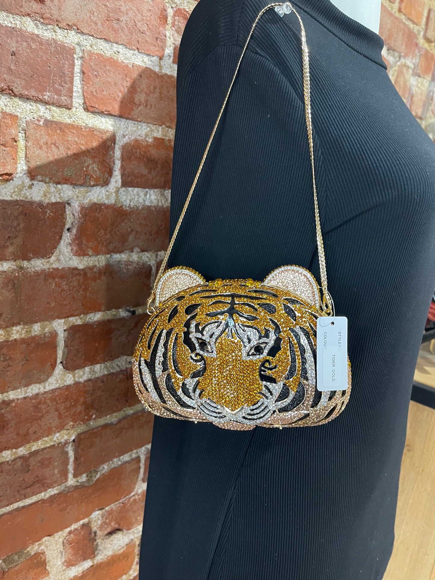 Bedazzled Tiger Head Purse