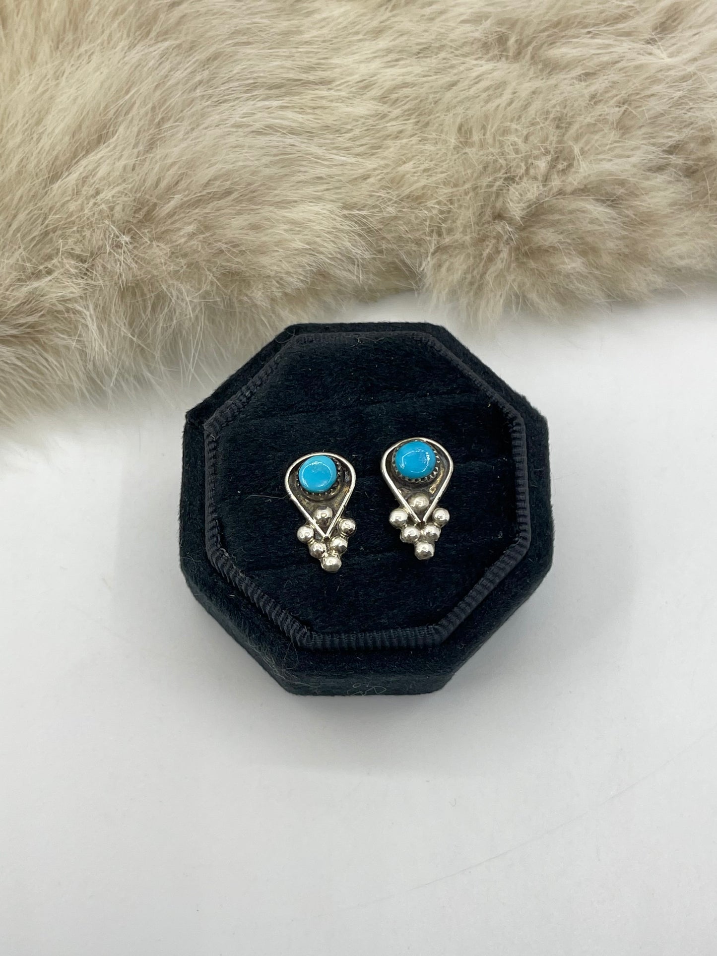 Turquoise Earrings by Verdi Booqua, Zuni