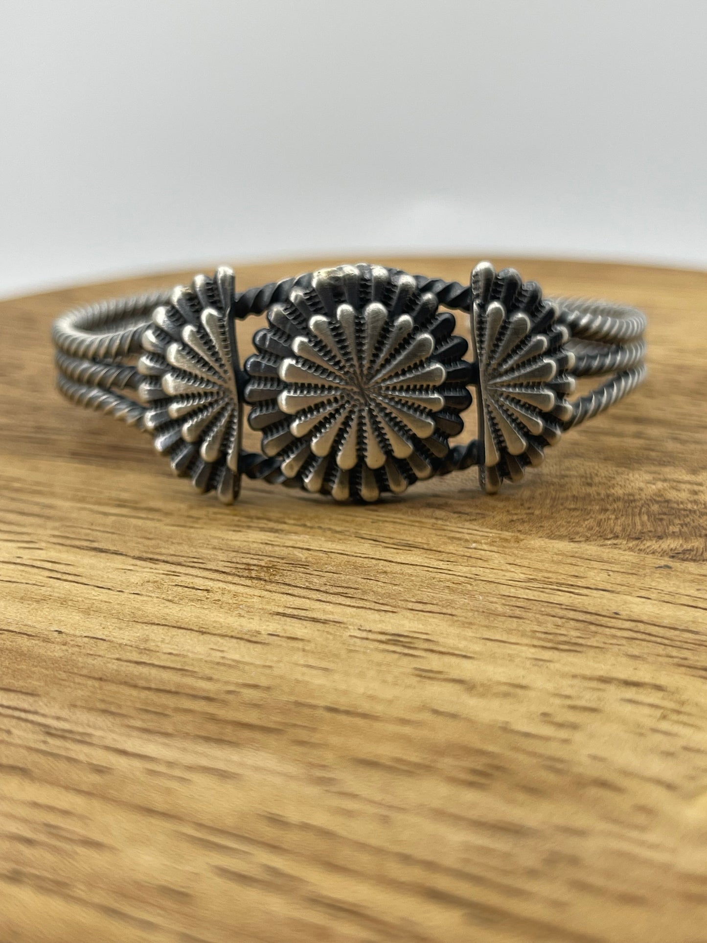 Concho Cuff by Louise Joe, Navajo