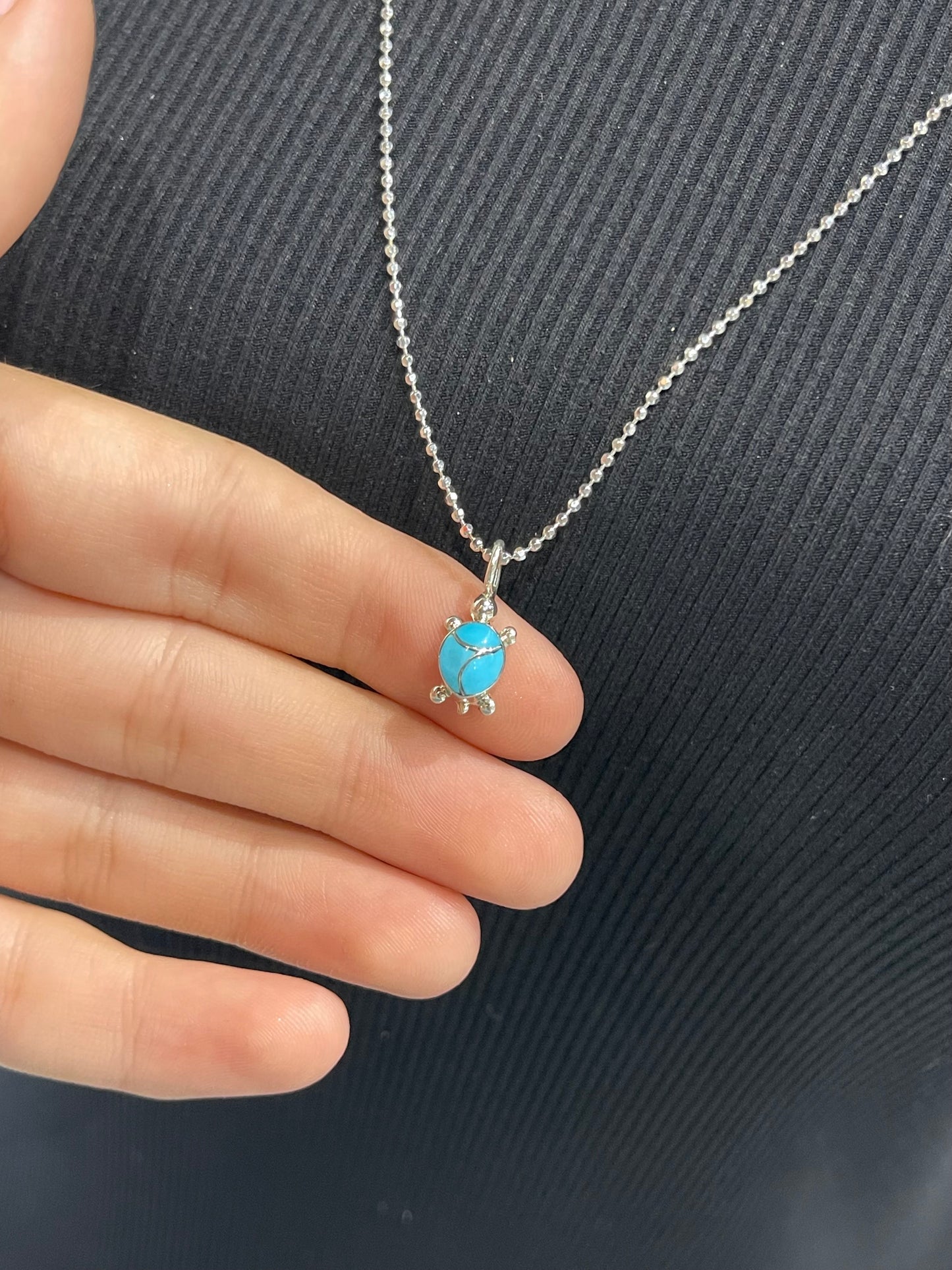24” +3” Extender Turquoise Necklace by Verona Yatsatie, Zuni