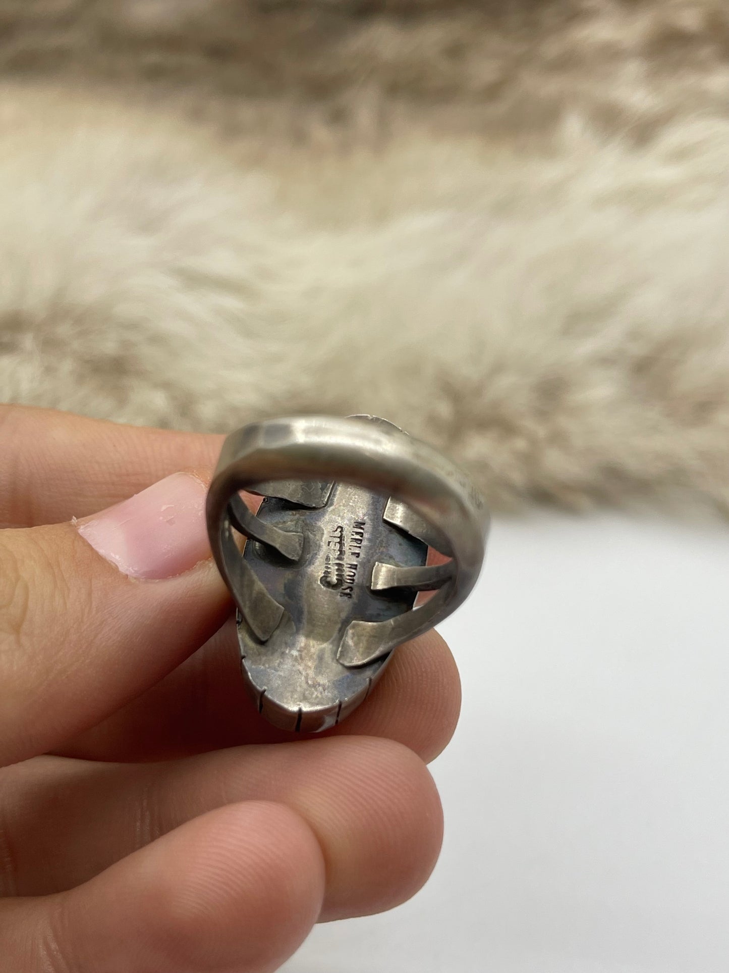 7.5 Kingman Ring by Marie House, Navajo