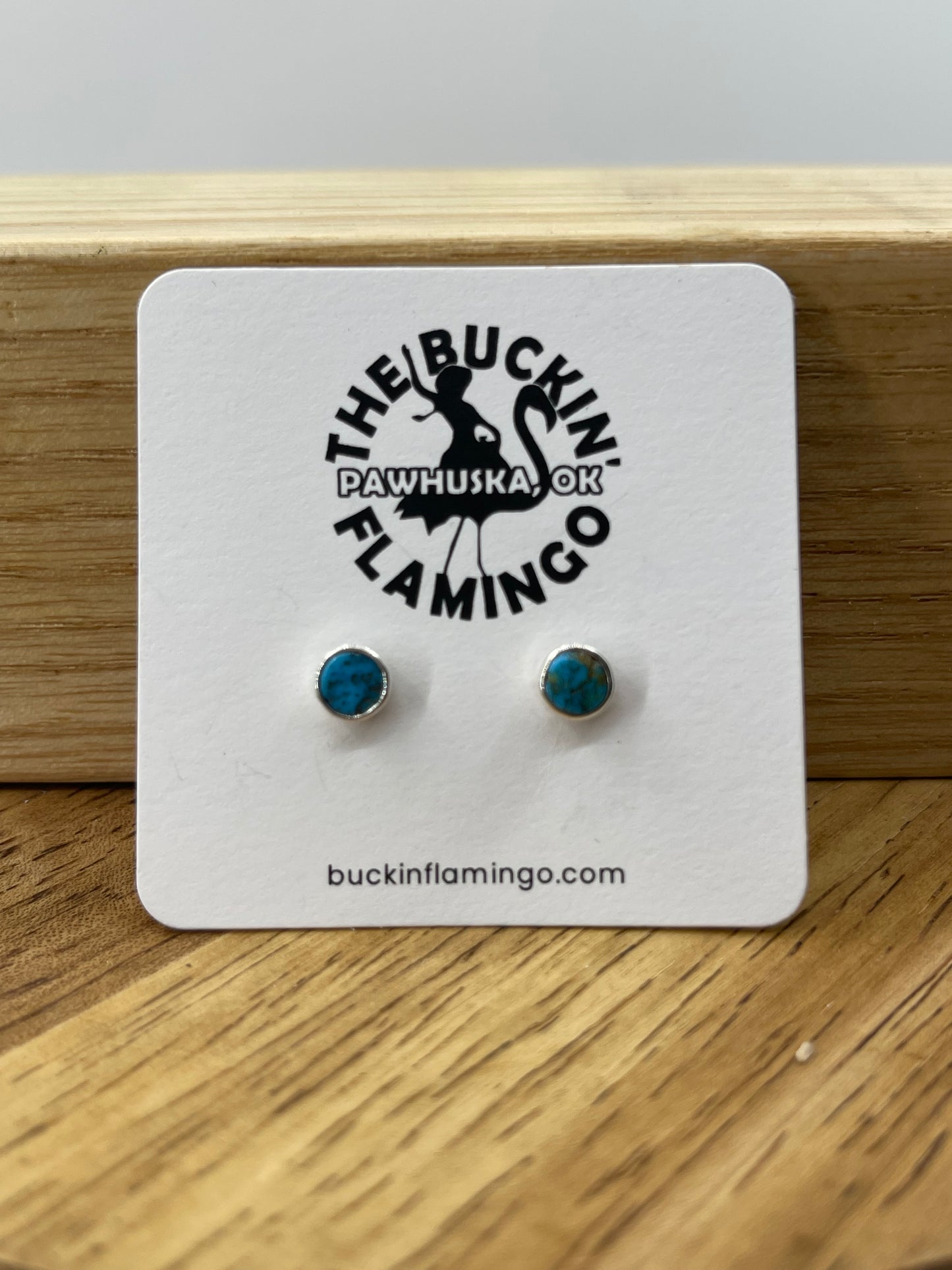 Tiny Natural Turquoise Post Earrings