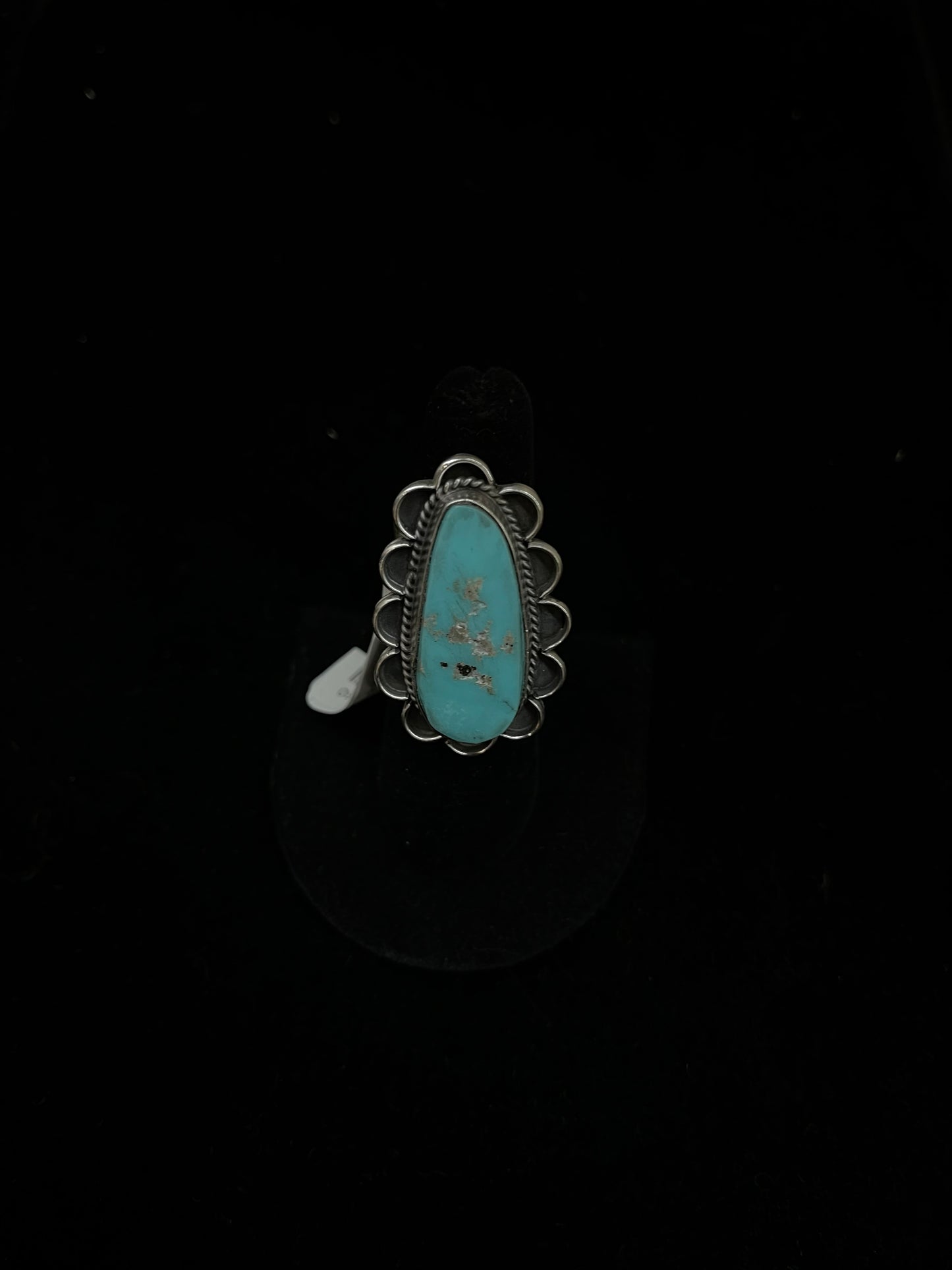 Adjustable Kingman Turquoise Oval Ring