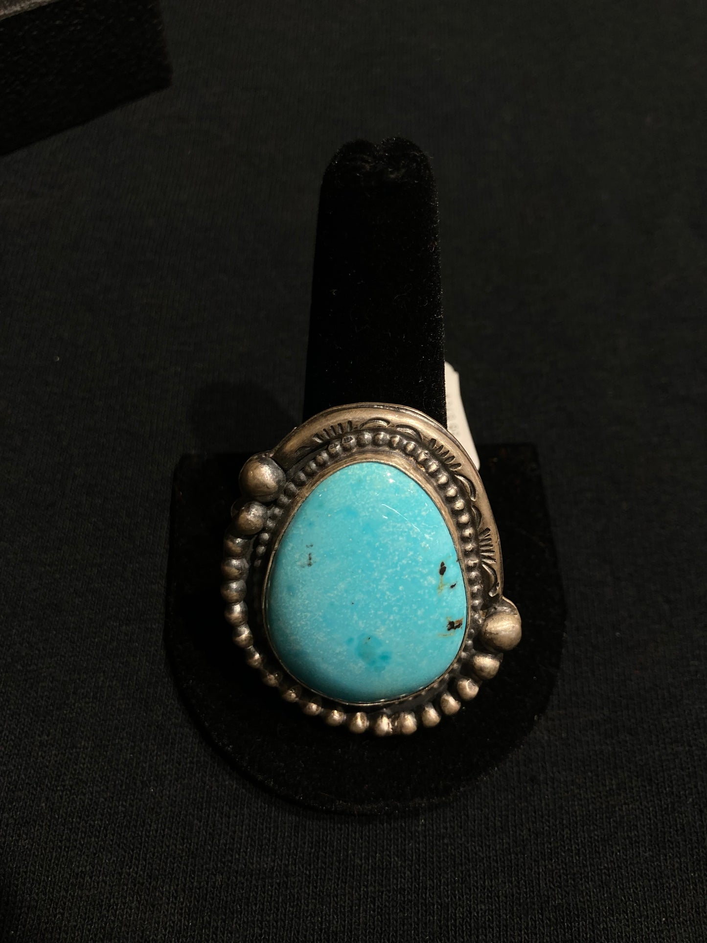 12.0 Sonoran Blue Turquoise Ring by Boyd Ashley, Navajo