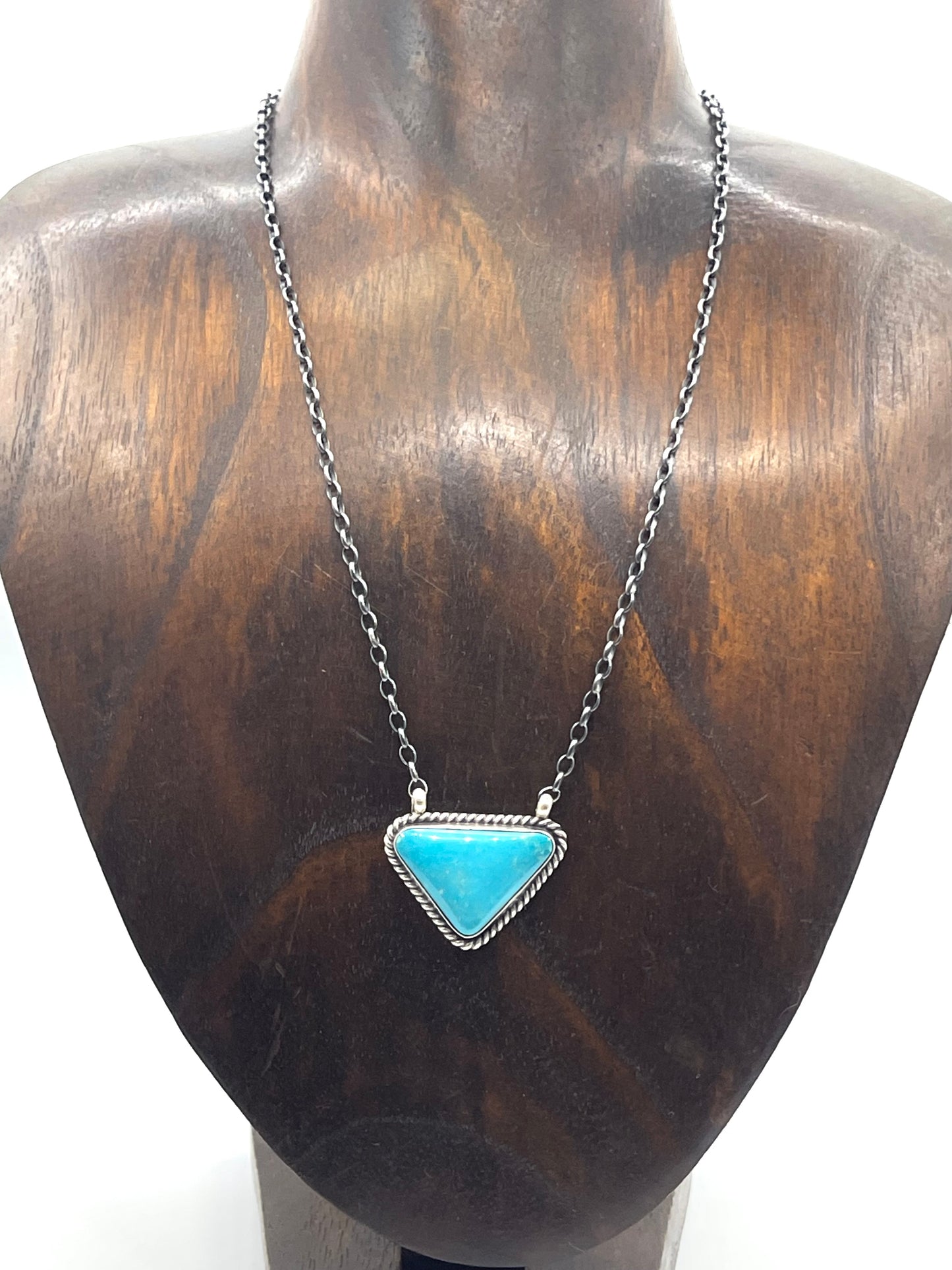 16" Blue Kingman Turquoise Necklace