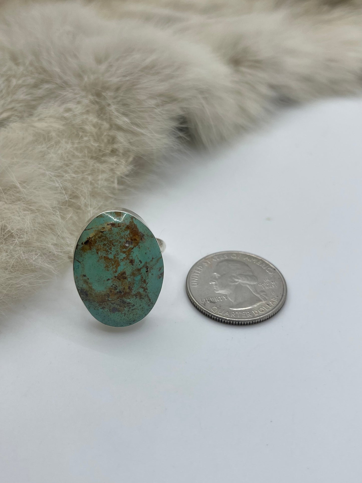 12.0 Kingman Turquoise Oval Ring