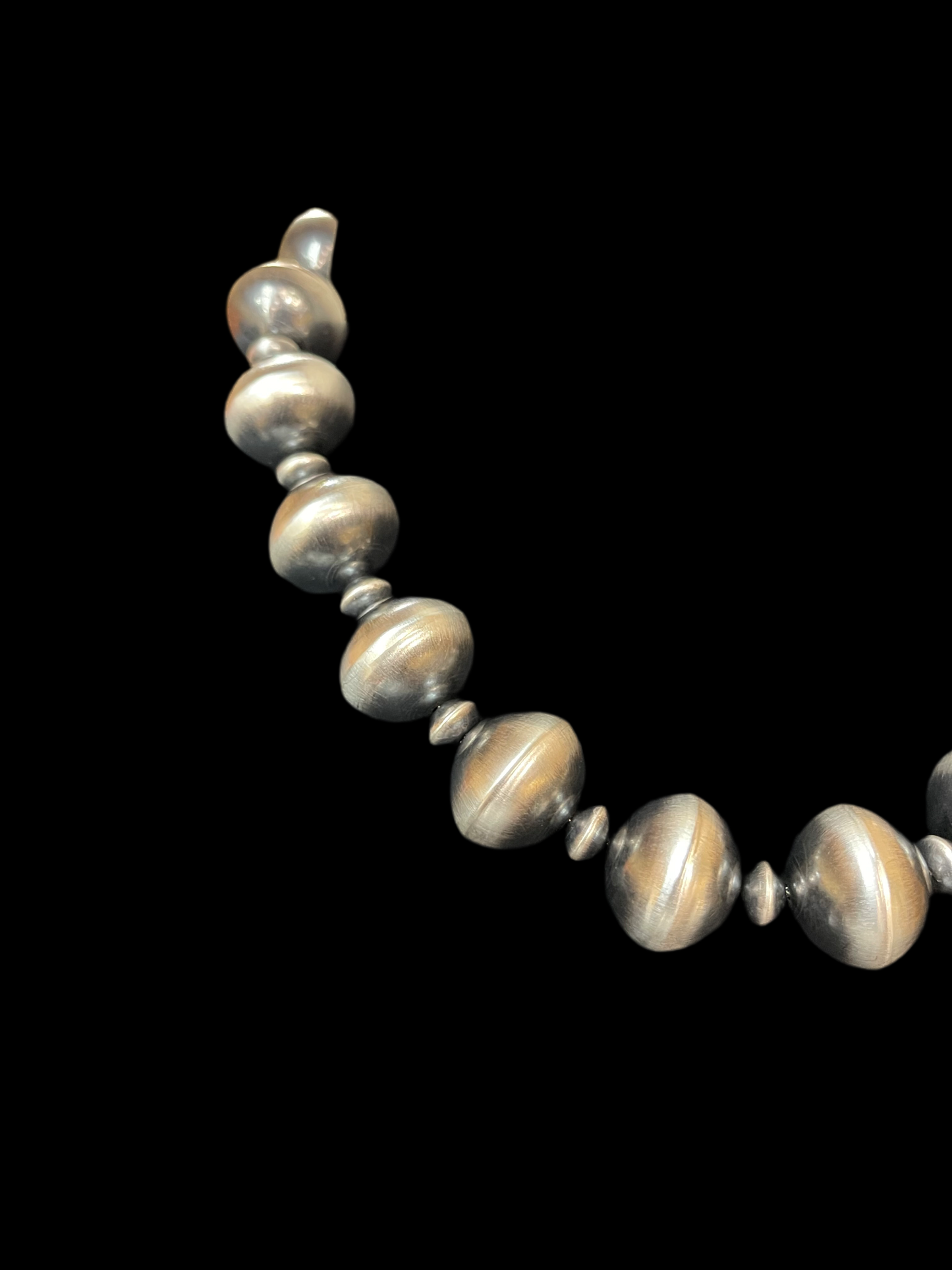 18" 5mm-20mm Handmade Navajo Pearls Necklace by Crystal Haley, Navajo