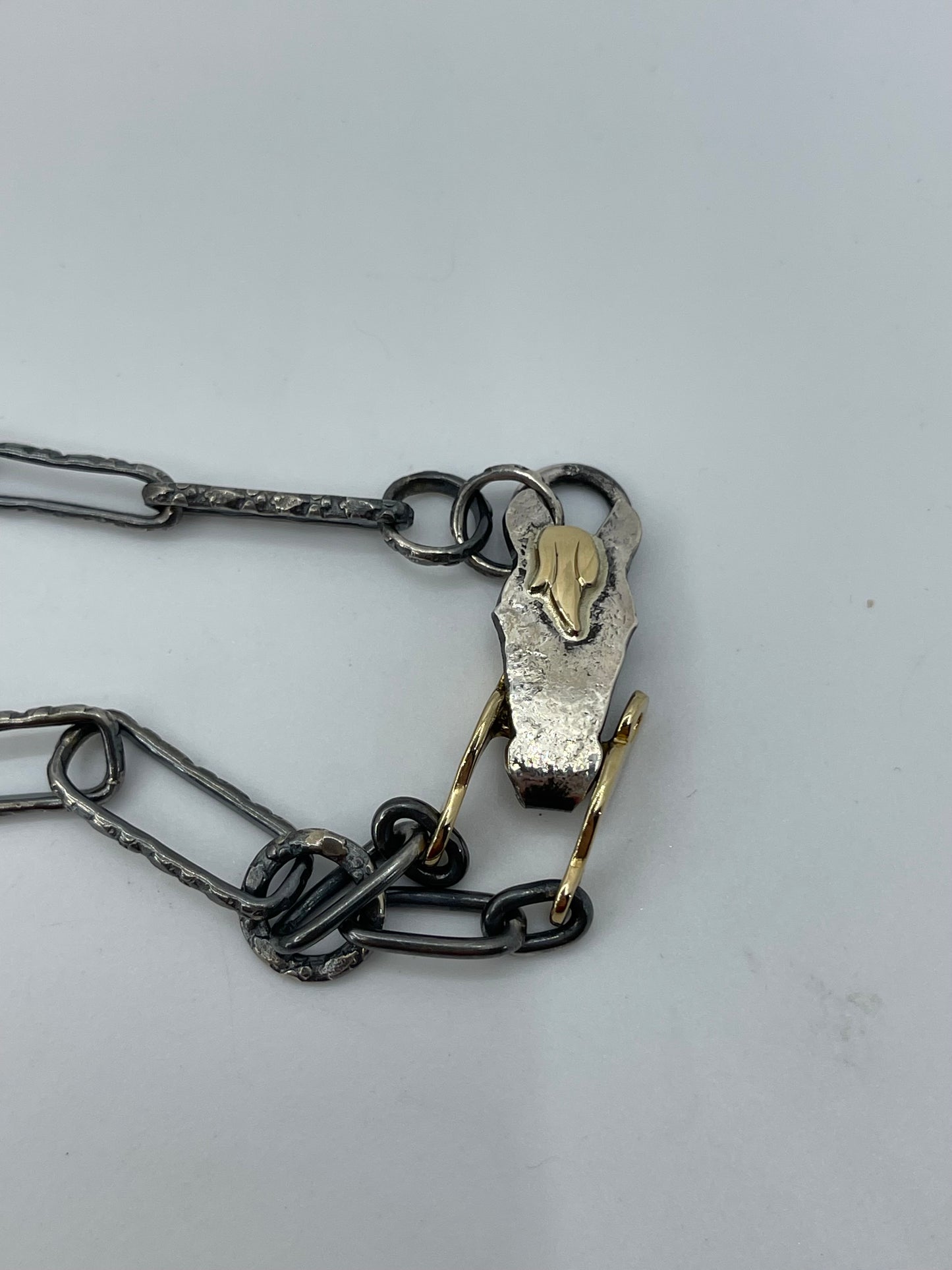 20" 14K Gold & Sterling Long Trot Necklace by Bad Bronc