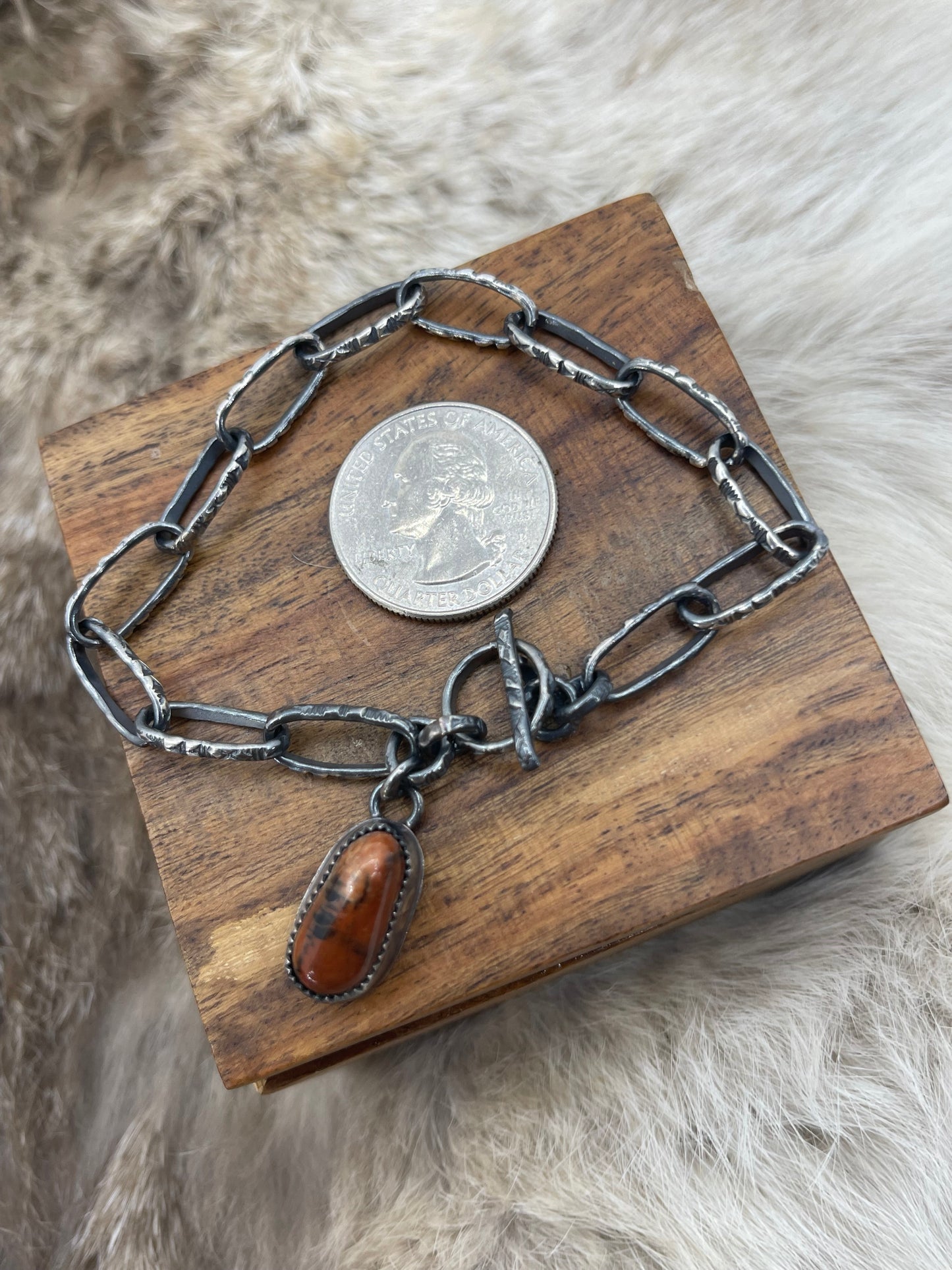 7" Handmade Paperclip Chain Link Bracelet by Bad Bronc