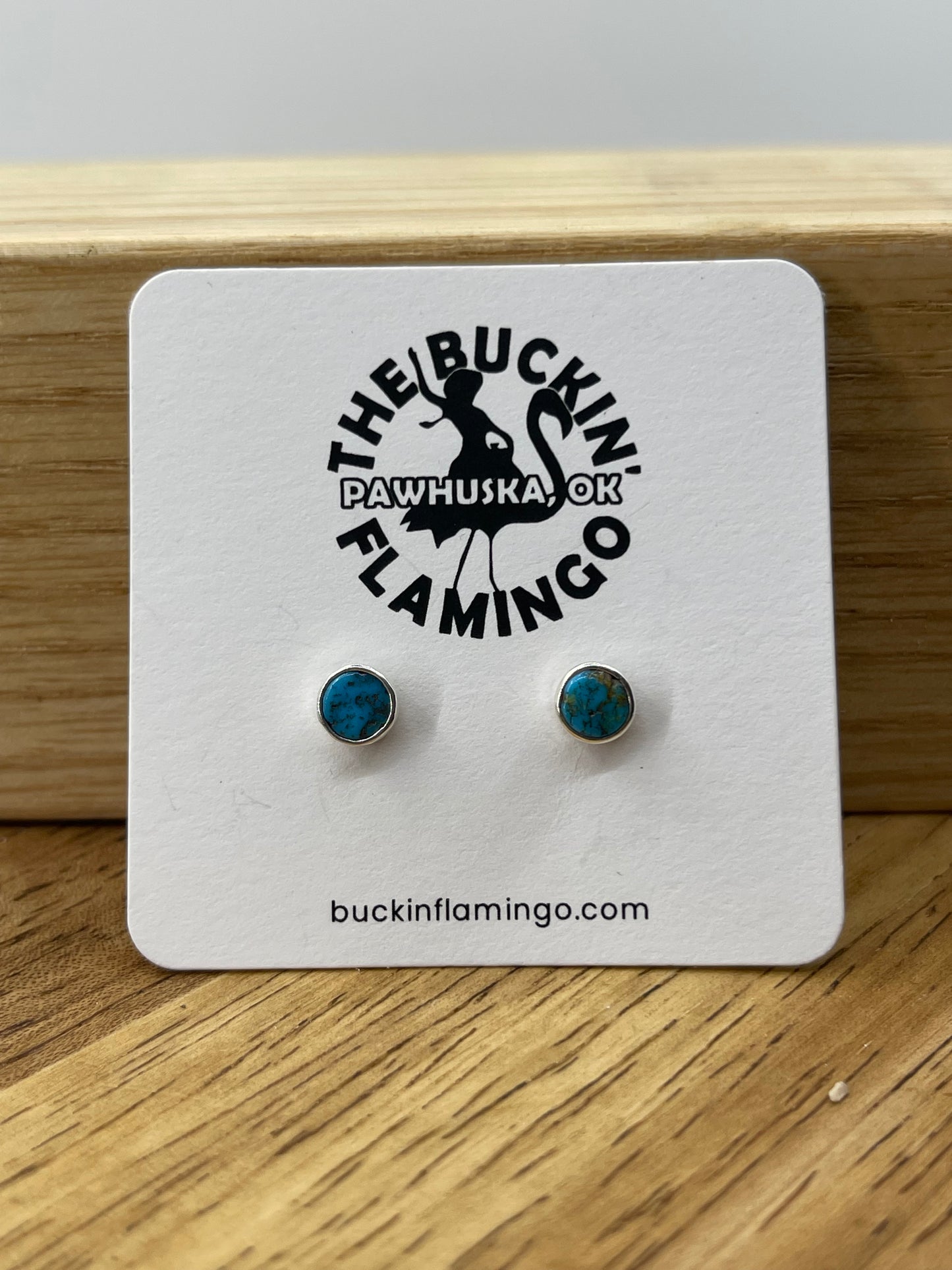 Tiny Natural Turquoise Post Earrings