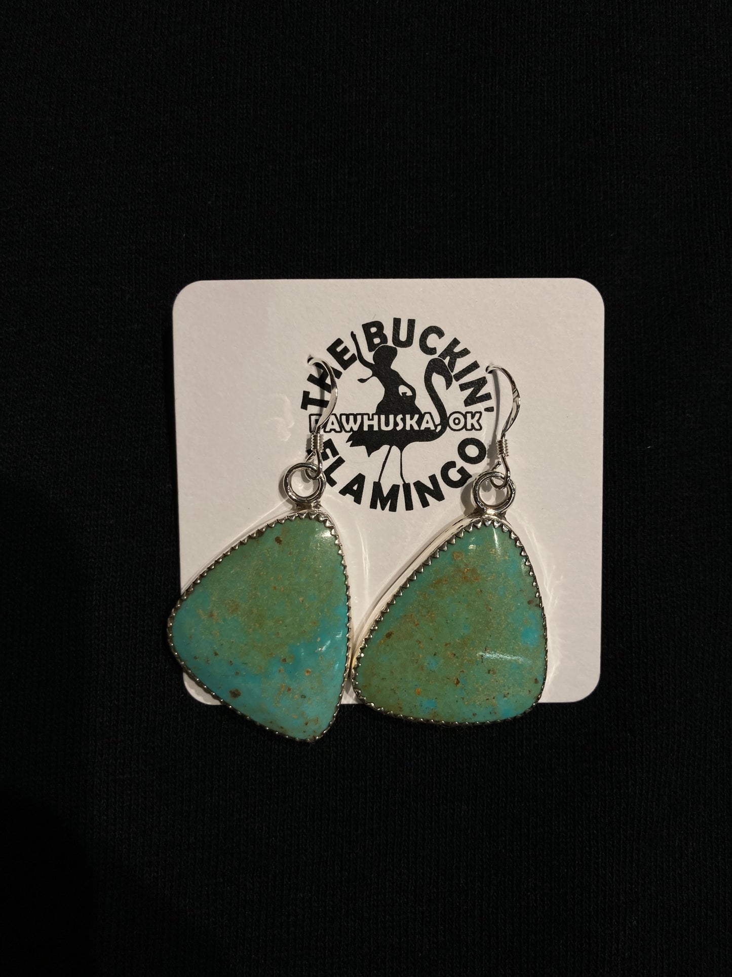 Lightweight Turquoise Triangle Dangle Earrings