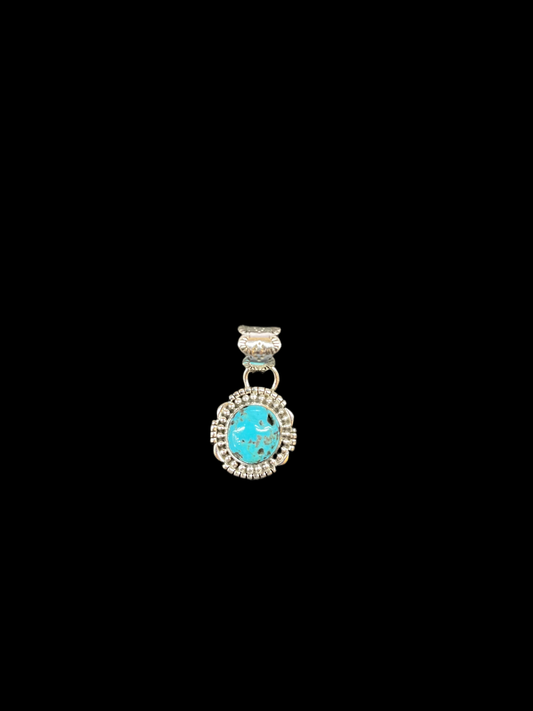 Dainty Kingman Turquoise Pendant by Zia