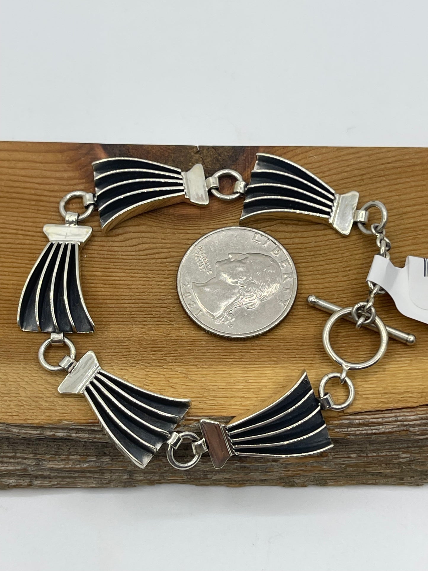 7" Sterling Silver Linked Bracelet by James Bahe, Navajo