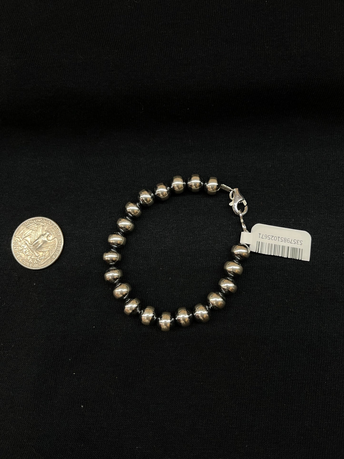 6 1/2" 8mm Navajo Pearl Bracelet