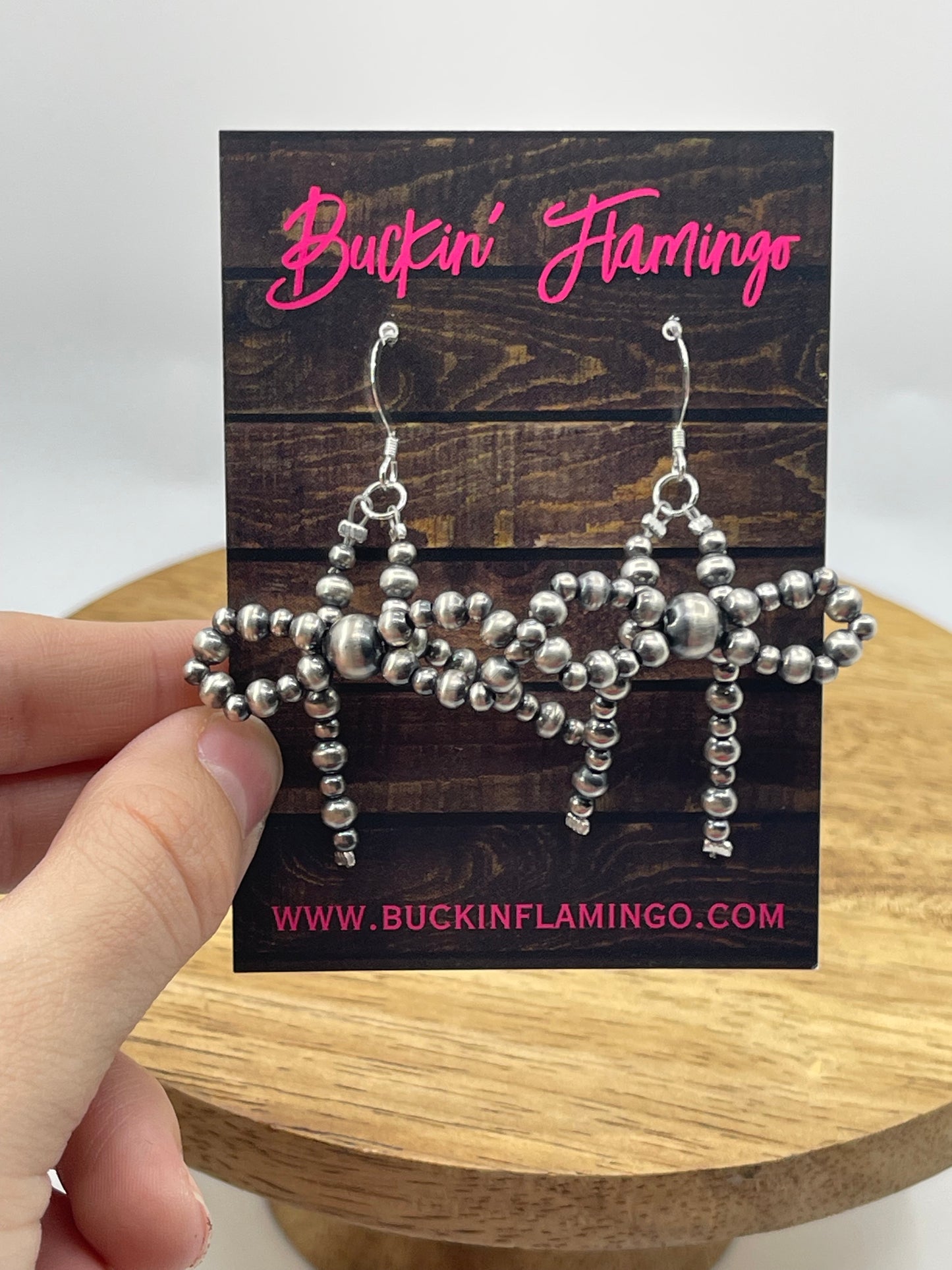 3mm-7mm Dangle Navajo Pearl Bow Earrings