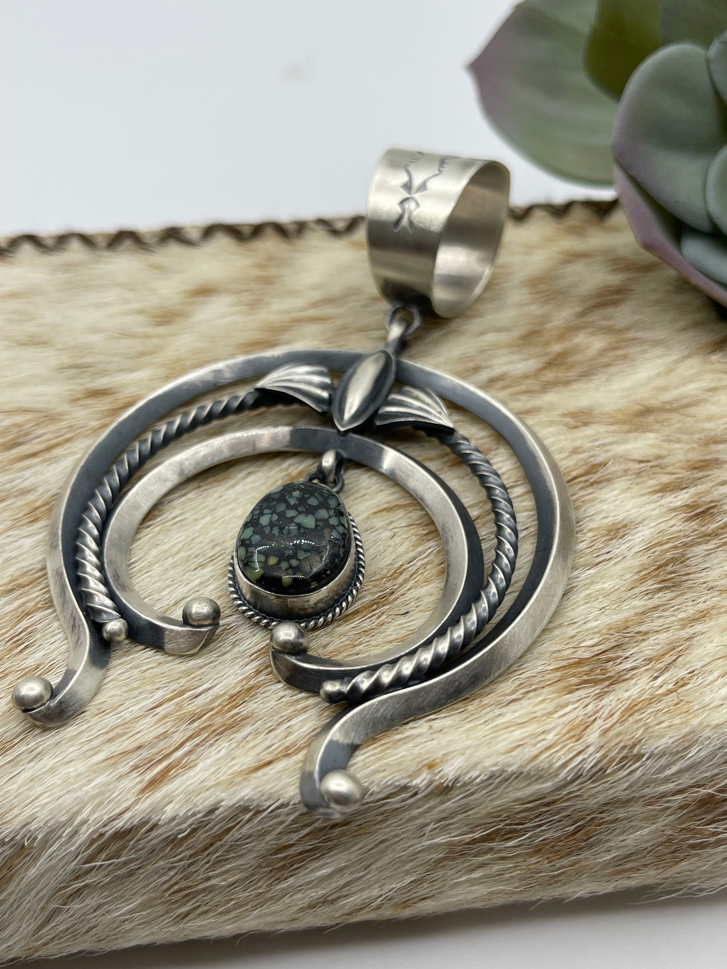 Newlander Turquoise Naja Pendant with a 20mm Bale