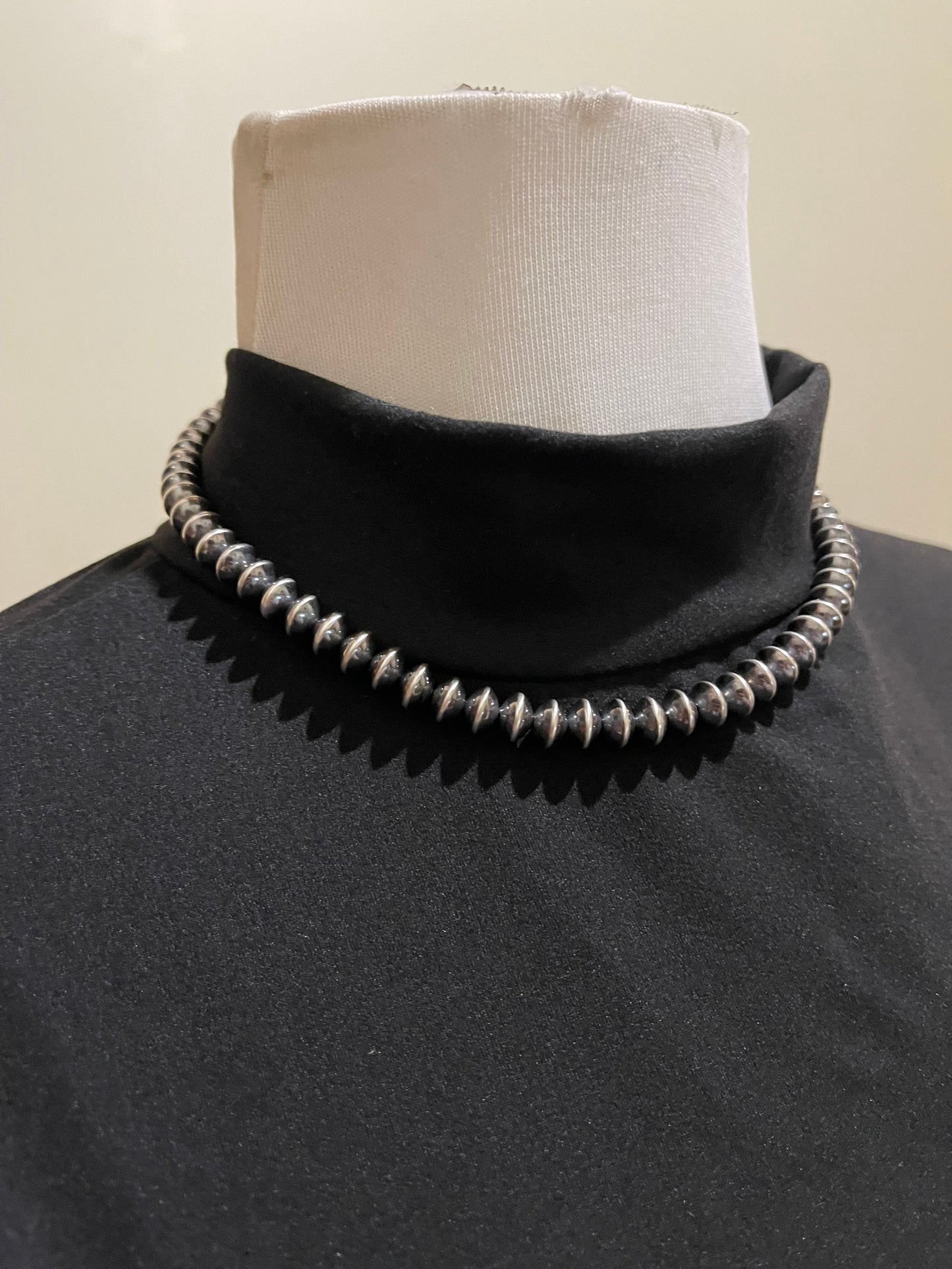 16" 8mm Rondelle Navajo Pearls