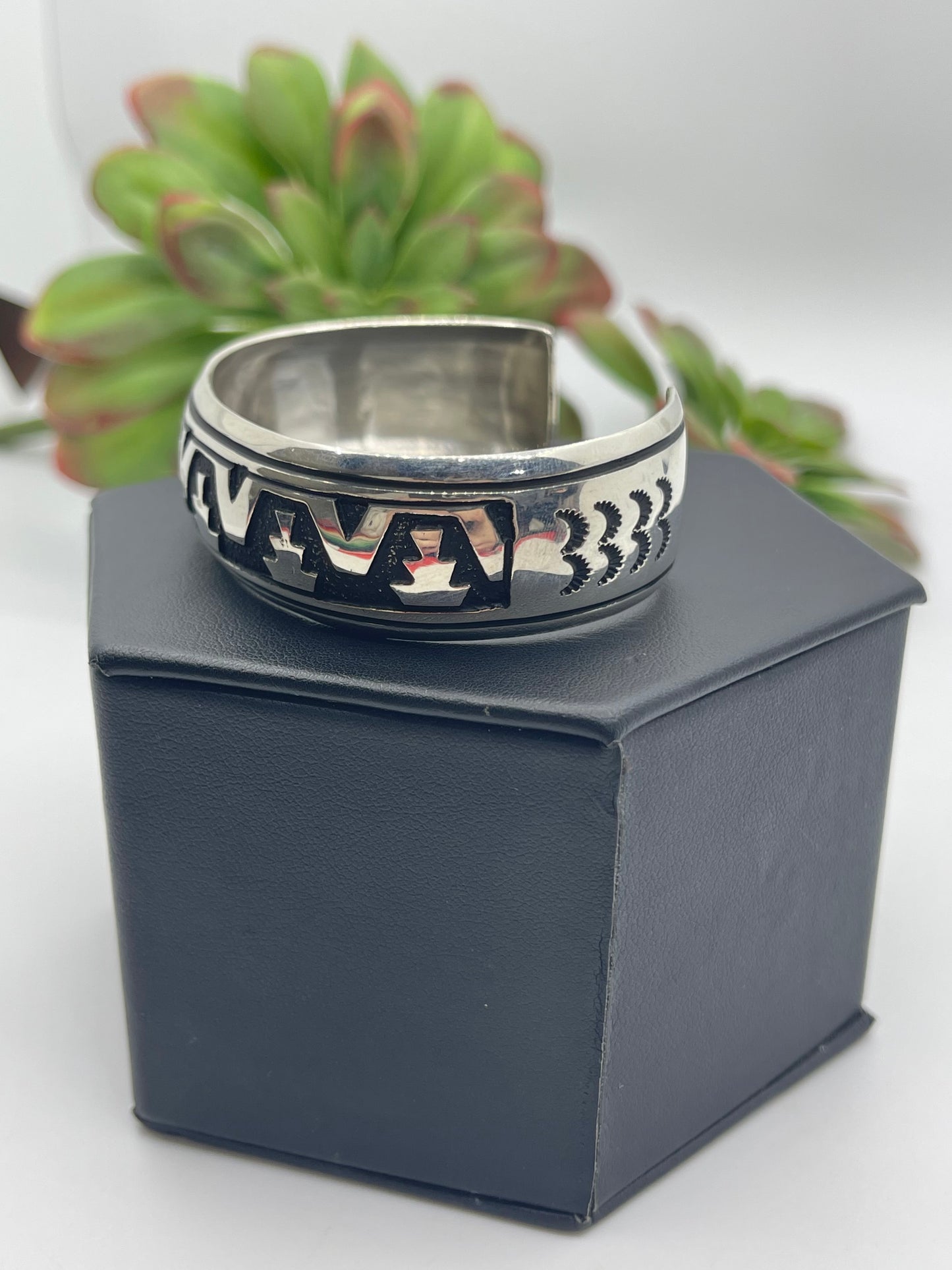 6" - 7.25" Silver Overlay Cuff