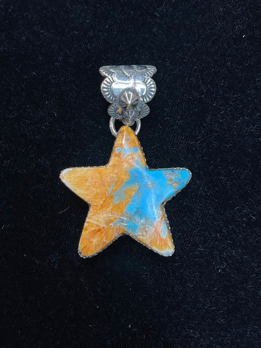10mm Bale Spiny Turquoise Star Pendant