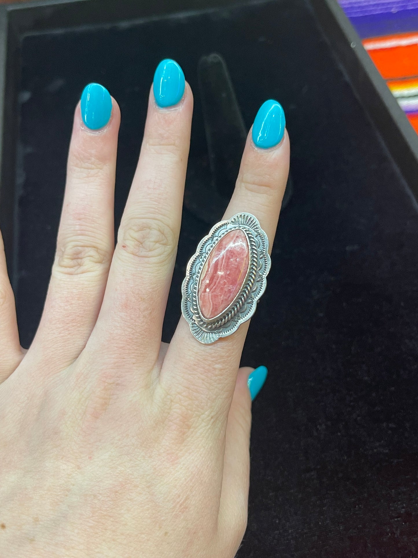 7.0 Rhodochrosite Ring