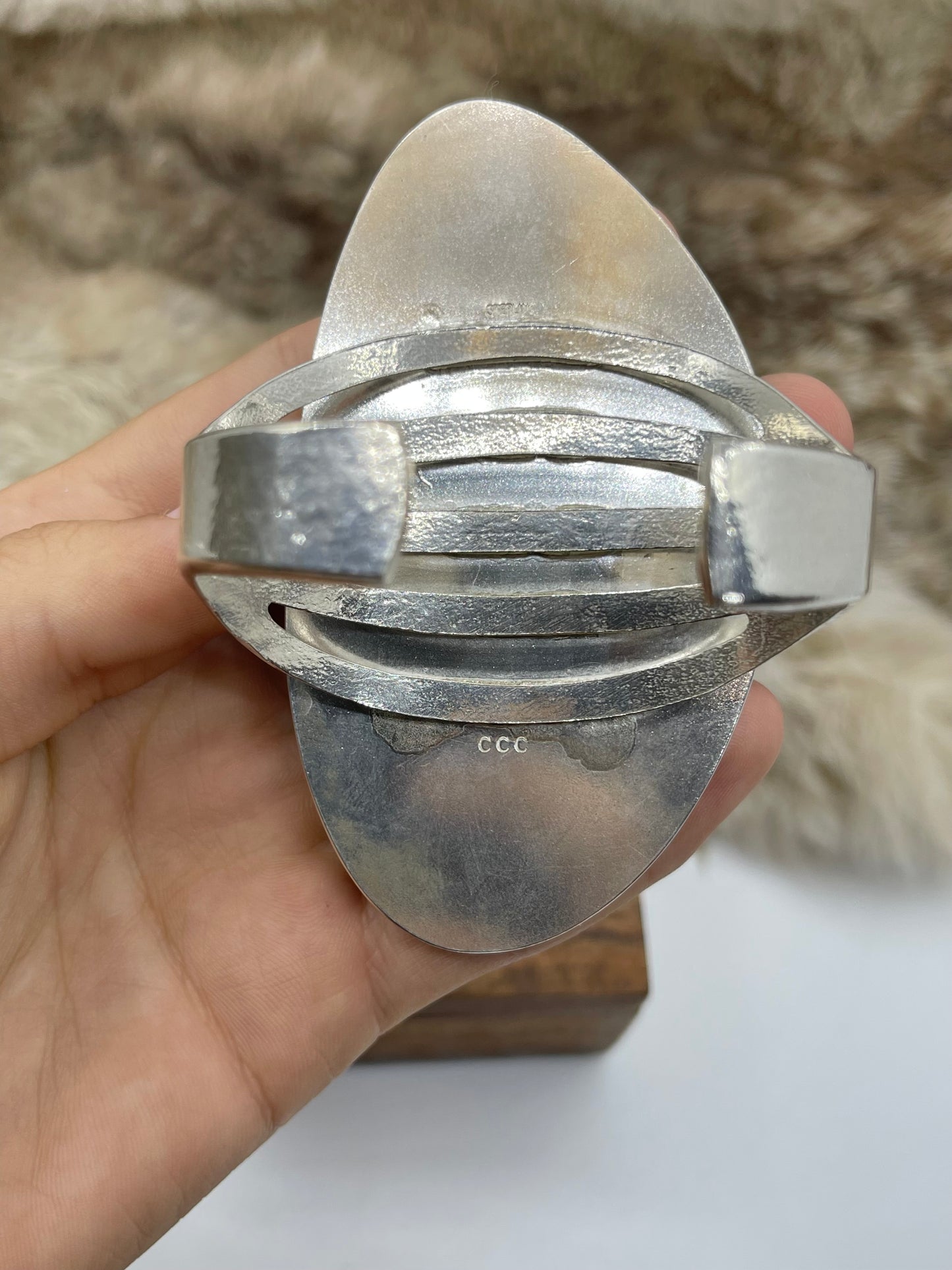 #8 Turquoise Cuff by Carrie Cannon, Kiowa
