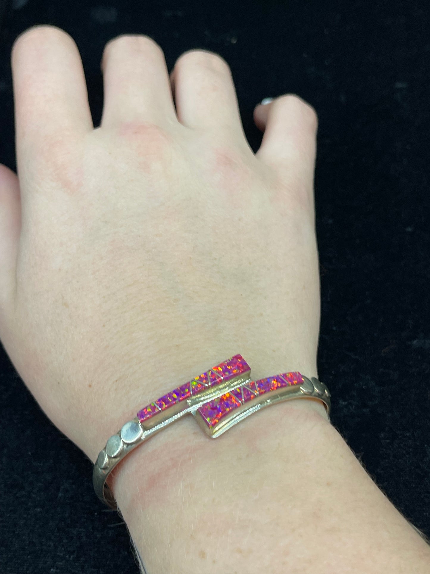 Pink Opal Cuff Bracelet