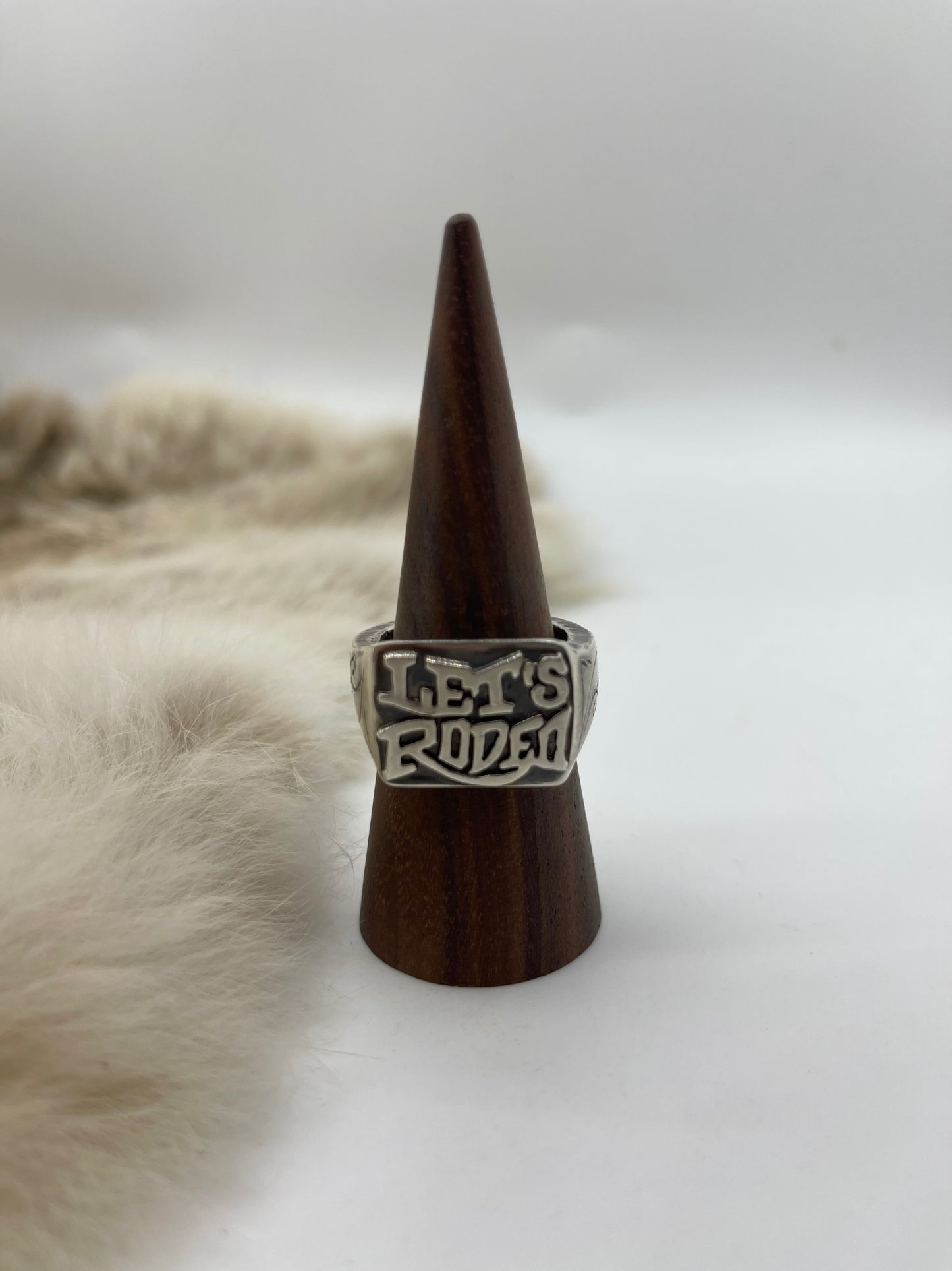 10.0 Let's Rodeo Engraved Ring by Bad Bronc