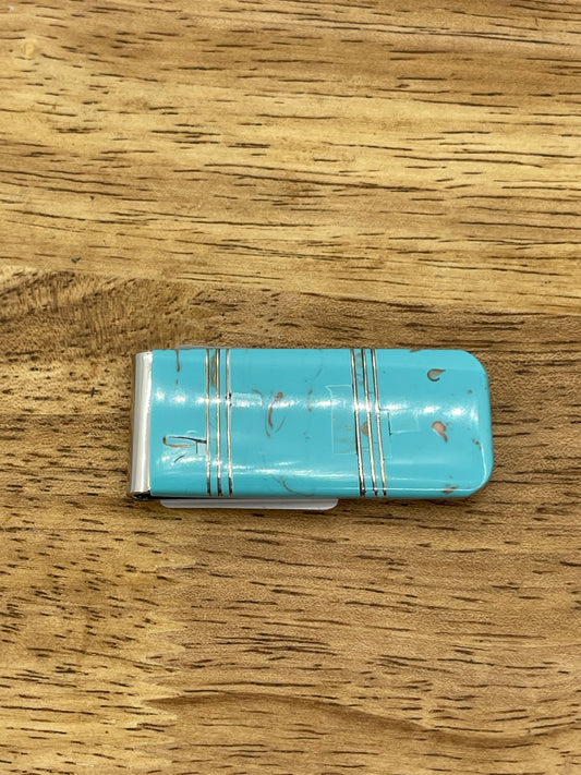Turquoise Inlay Money Clip