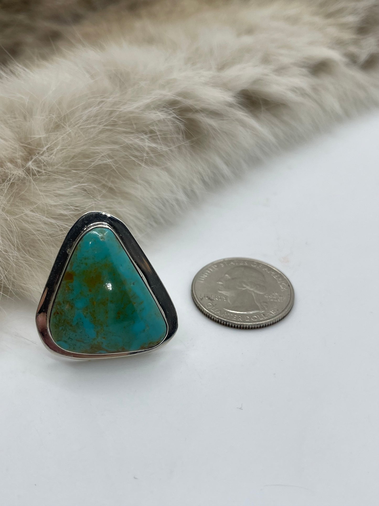 8.0 Royston Turquoise Ring by Marie Jackson, Navajo