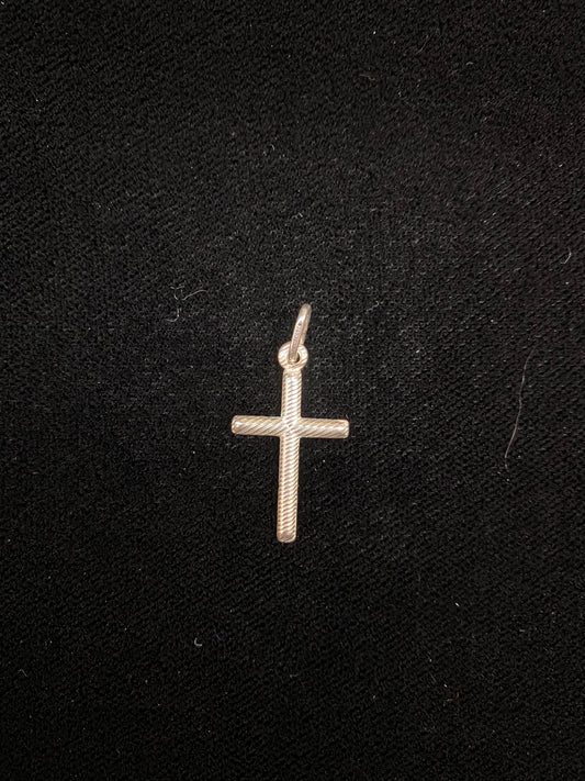 Twisted Sterling Silver Cross Pendant