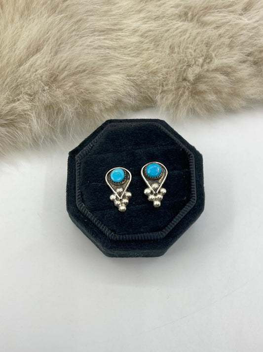 Turquoise Earrings by Verdi Booqua, Zuni