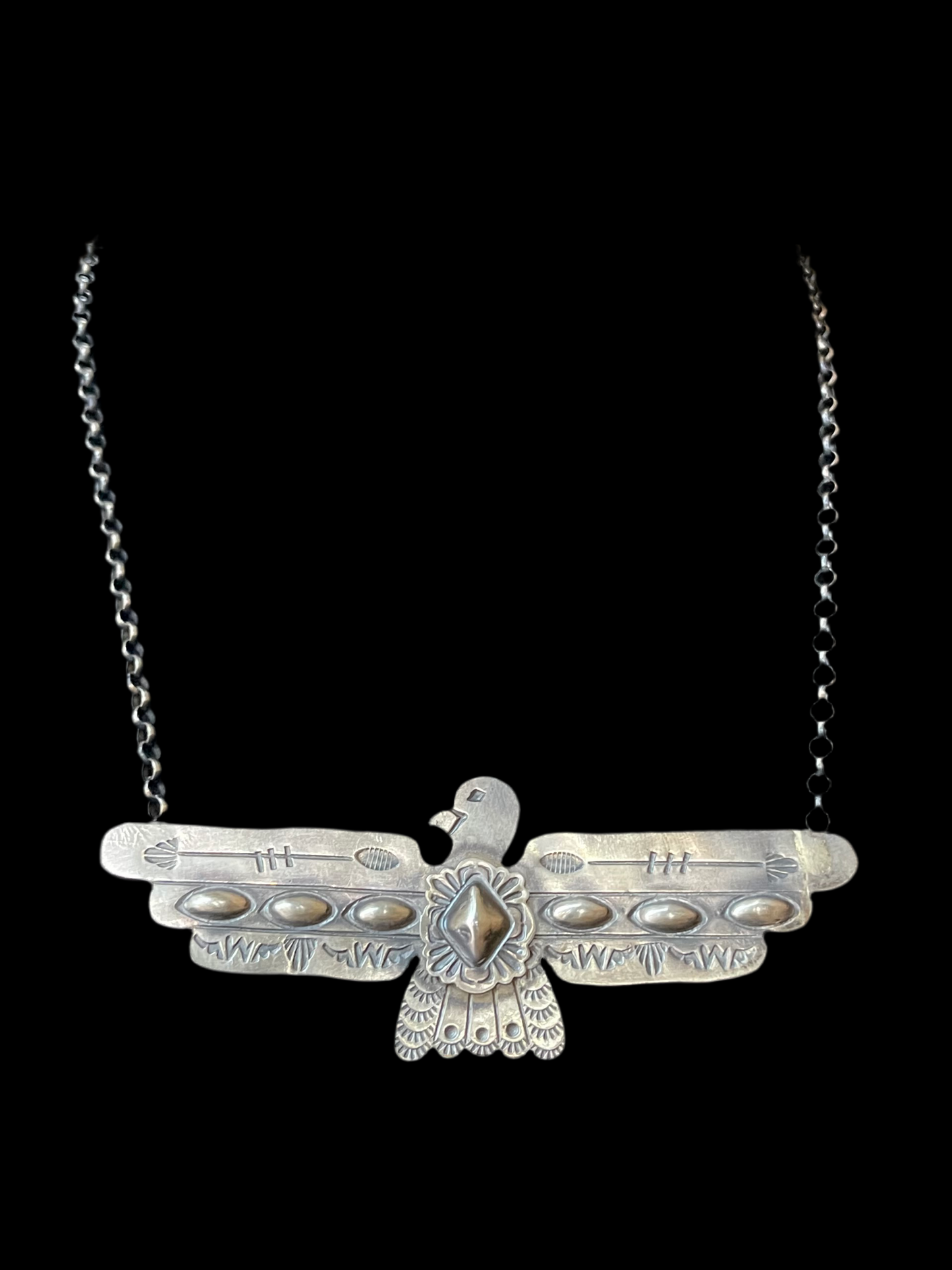 Thunderbird Necklace by Tim Yazzie, Navajo